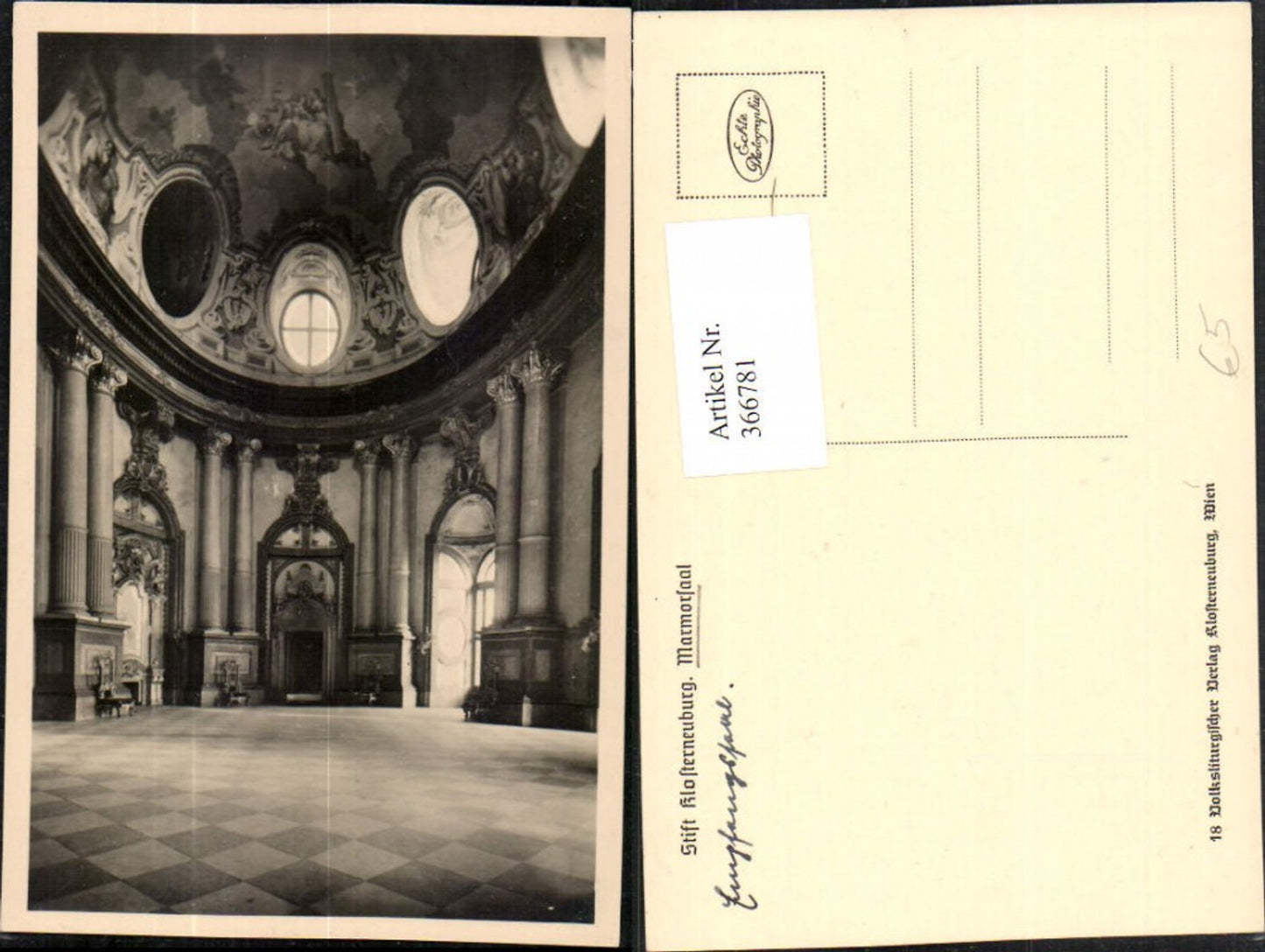 366781,Klosterneuburg Stift Marmorsaal Innenansicht