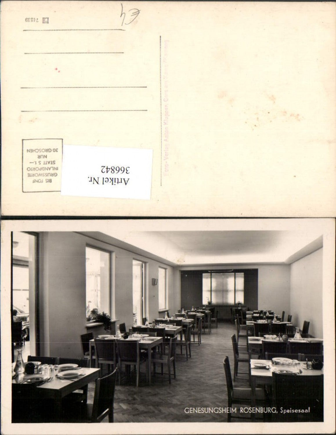 366842,Rosenburg am Kamp Genesungsheim Speisesaal