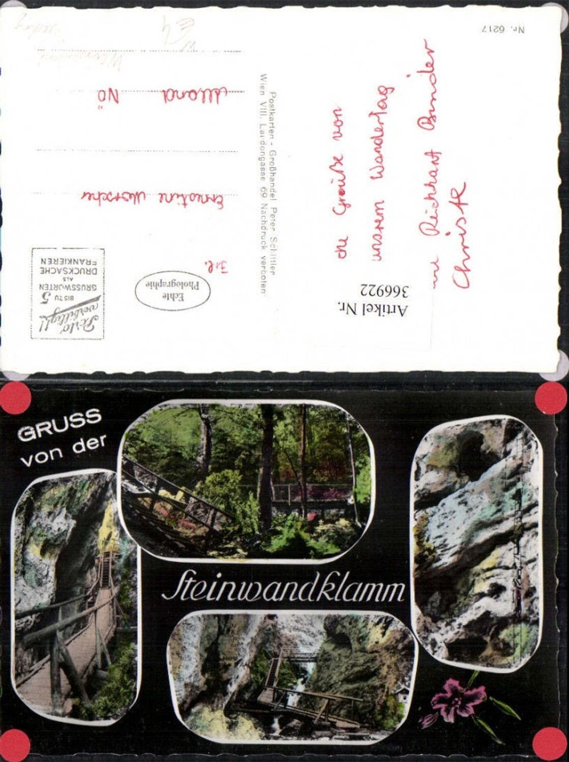 366922,Steinwandklamm b. Weißenbach an d. Triestng Leiter Mehrbildkarte