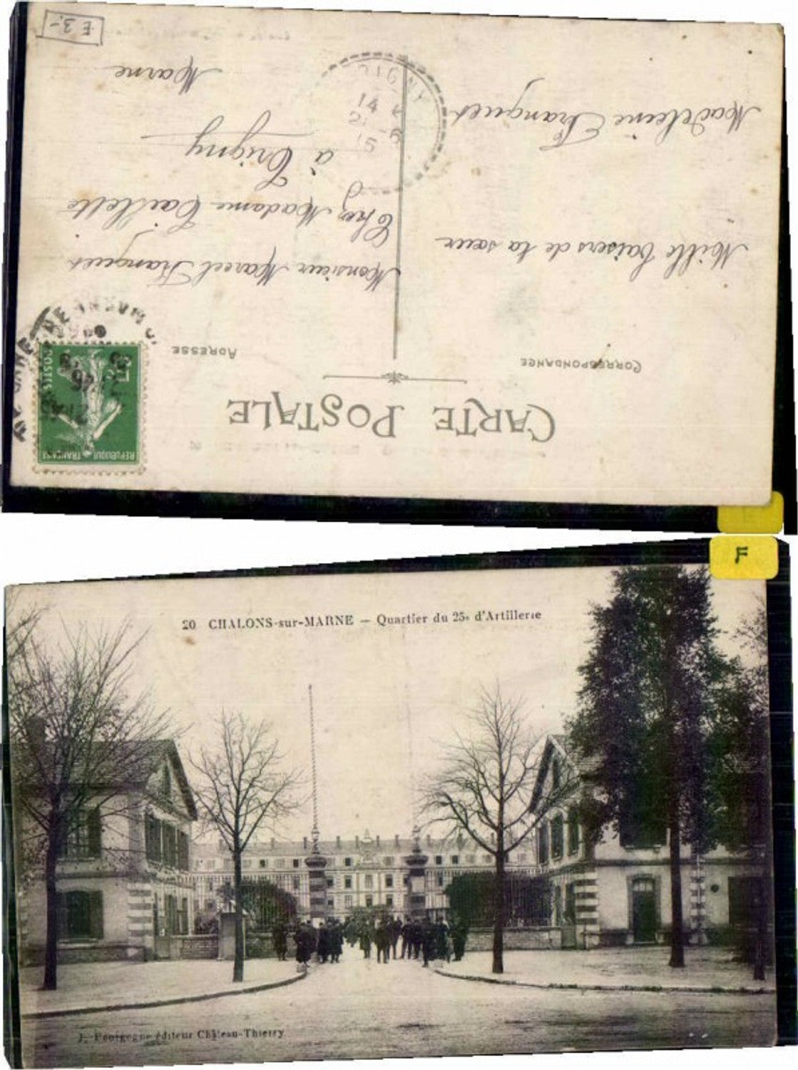 65635,Chalons sur Marne Qusrtier du 25 Artilleie