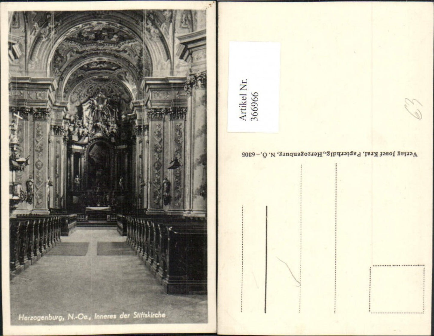 366966,Herzogenburg Stiftskirche Kirche Innenansicht