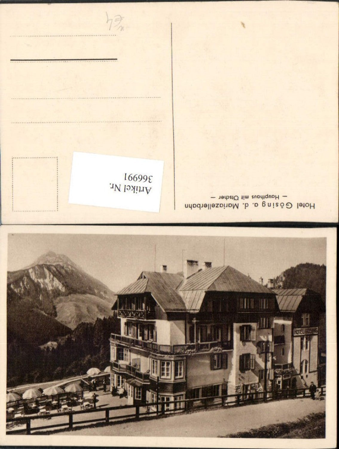 366991, Hotel Gösing on the Mariazell Railway near Puchenstuben with Ötscher mountain scenery