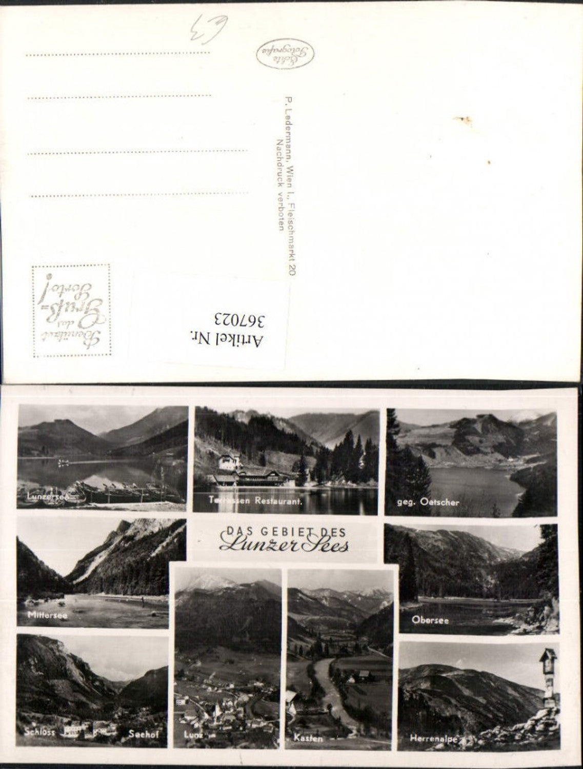 367023,Lunz Totale Kasten Schloss Seehof Obersee Mehrbildkarte