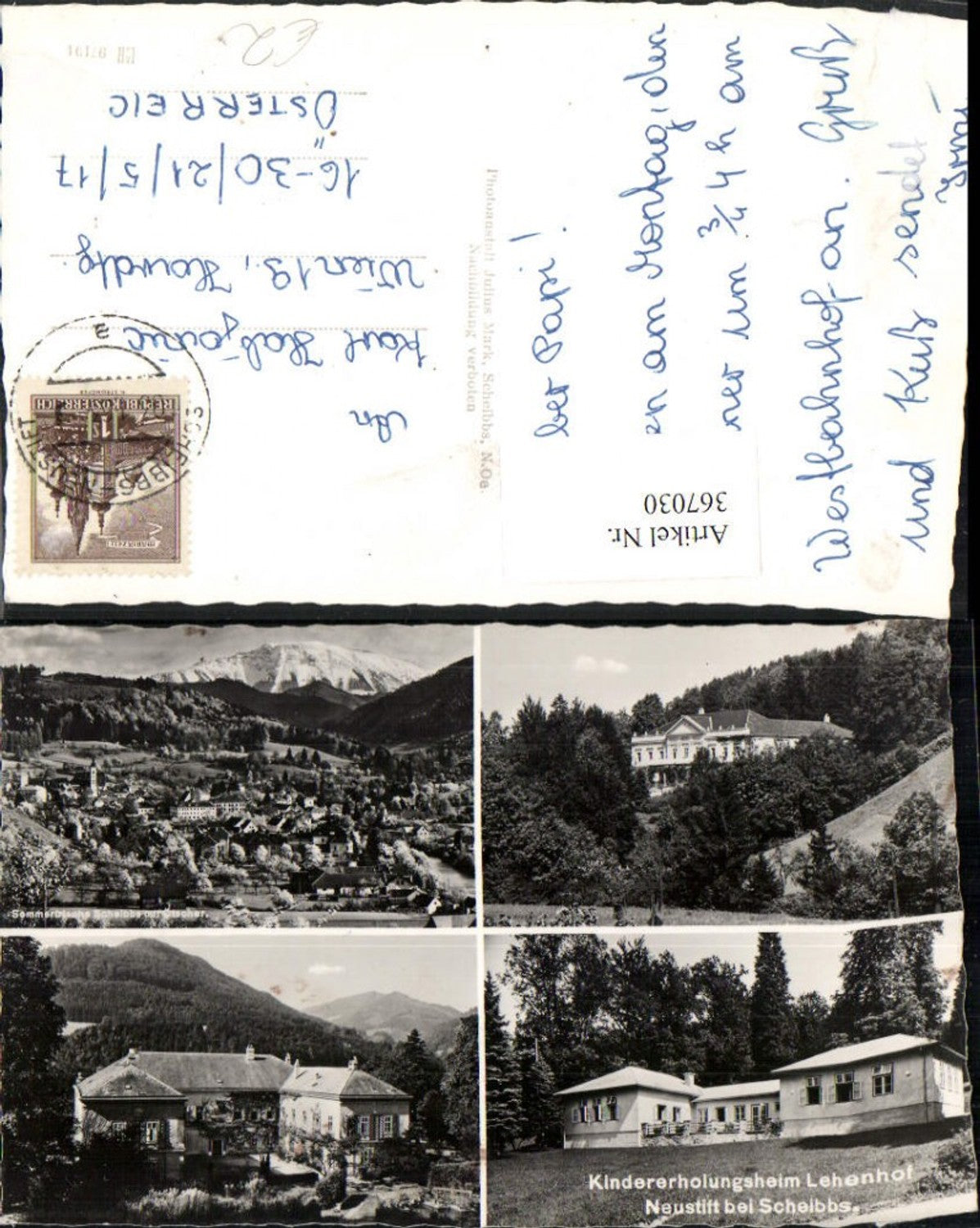 367030,Scheibbs Totale Kindererholungsheim Lehenhof Mehrbildkarte