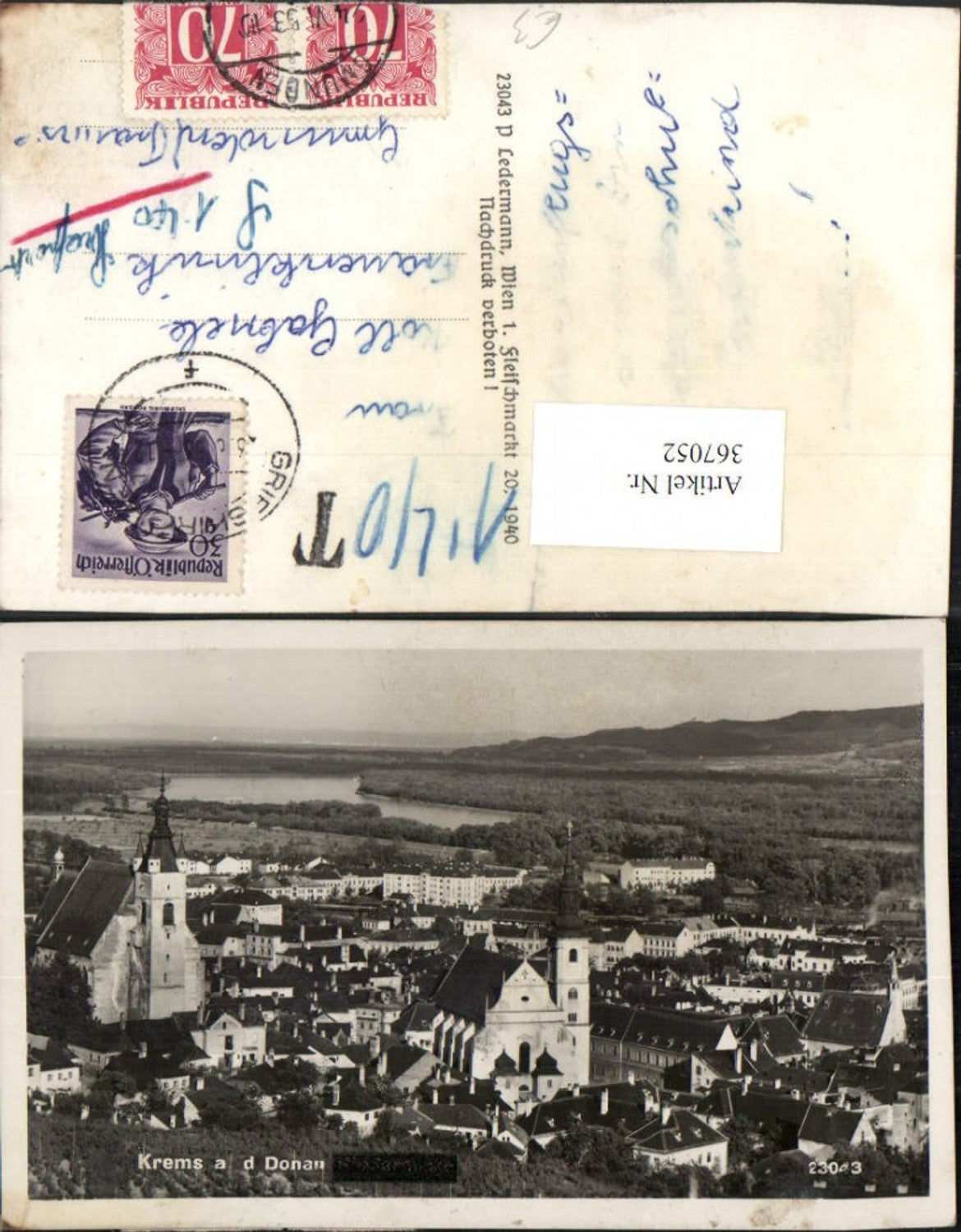 367052,Krems an d. Donau Totale Kirchen