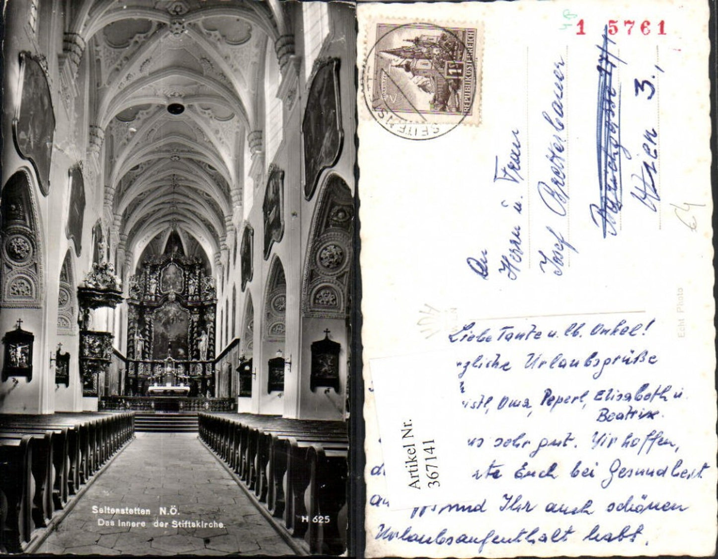 367141,Seitenstetten Stiftskirche Kirche Innenansicht Kanzel