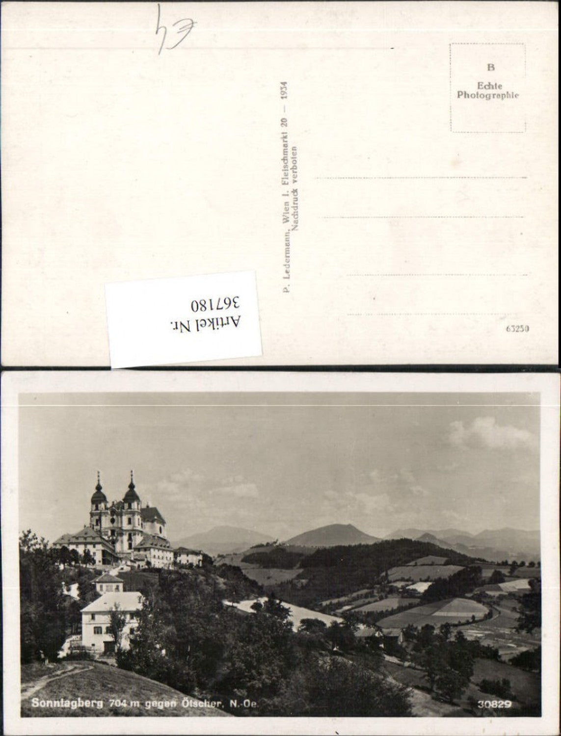 367180,Sonntagberg Basilika Kirche geg. Ötscher