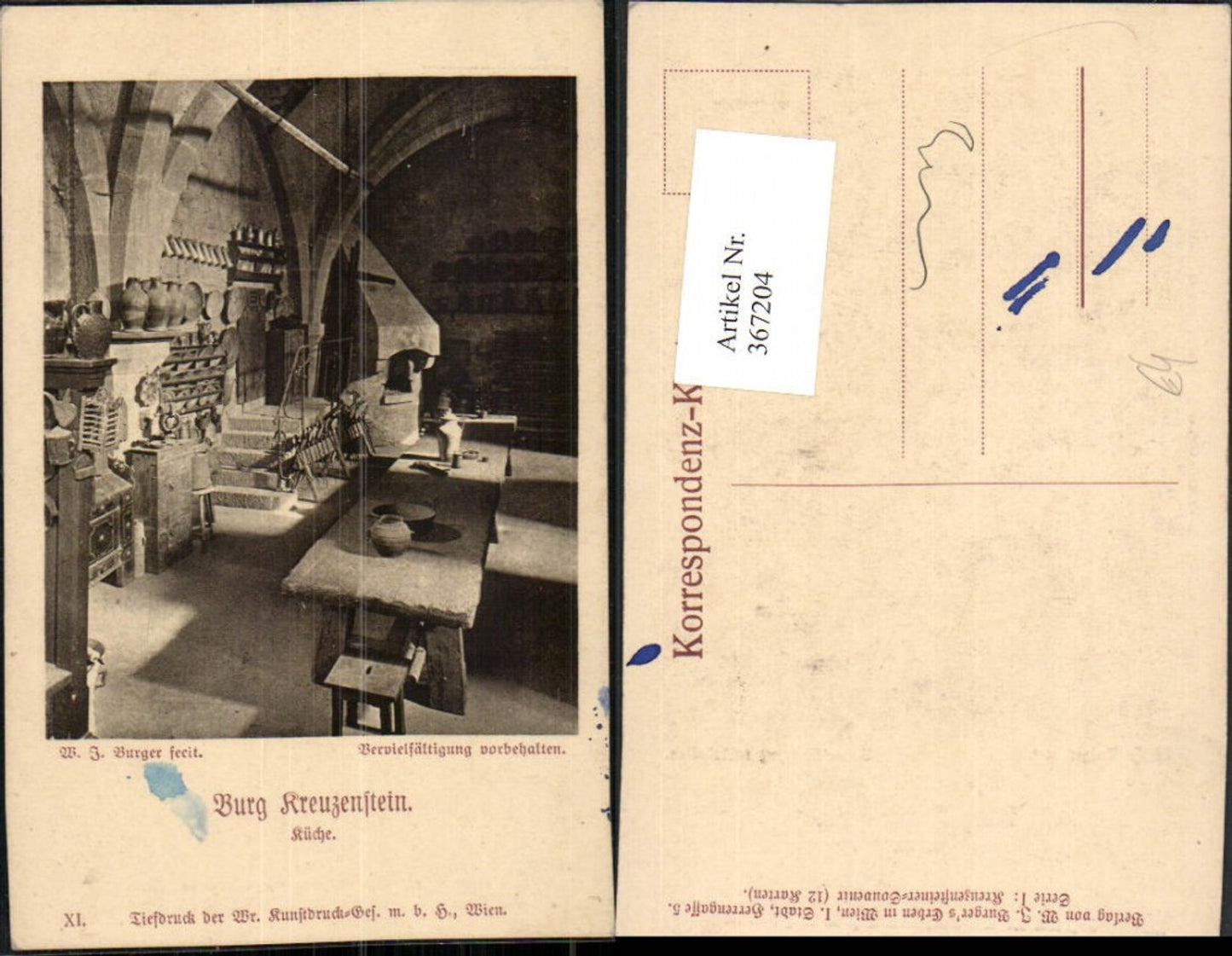 367204,Burg Kreuzenstein b. Leobendorf Küche Innenansicht