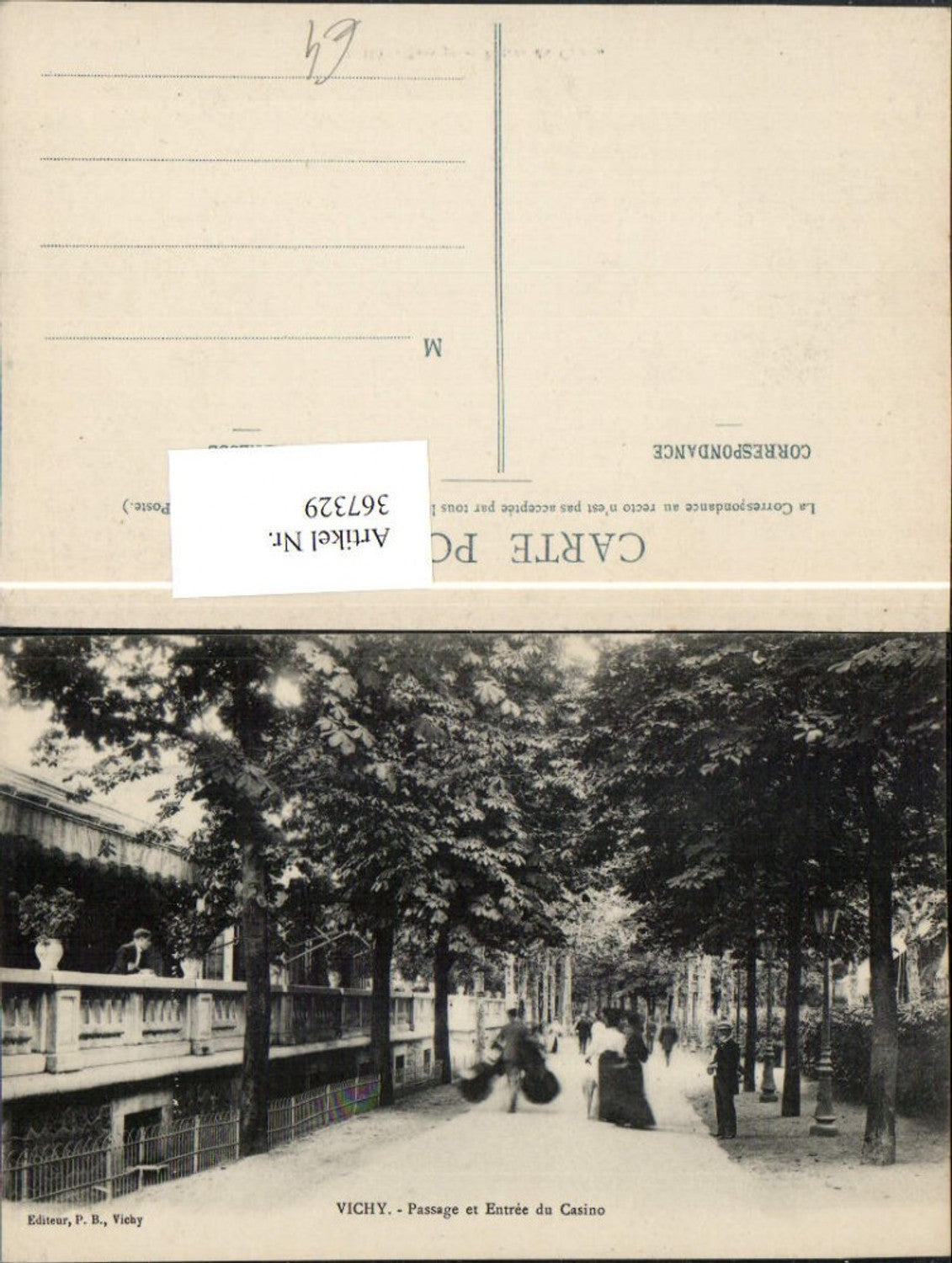 367329,Auvergne Allier Vichy Passage et Entree du Casino