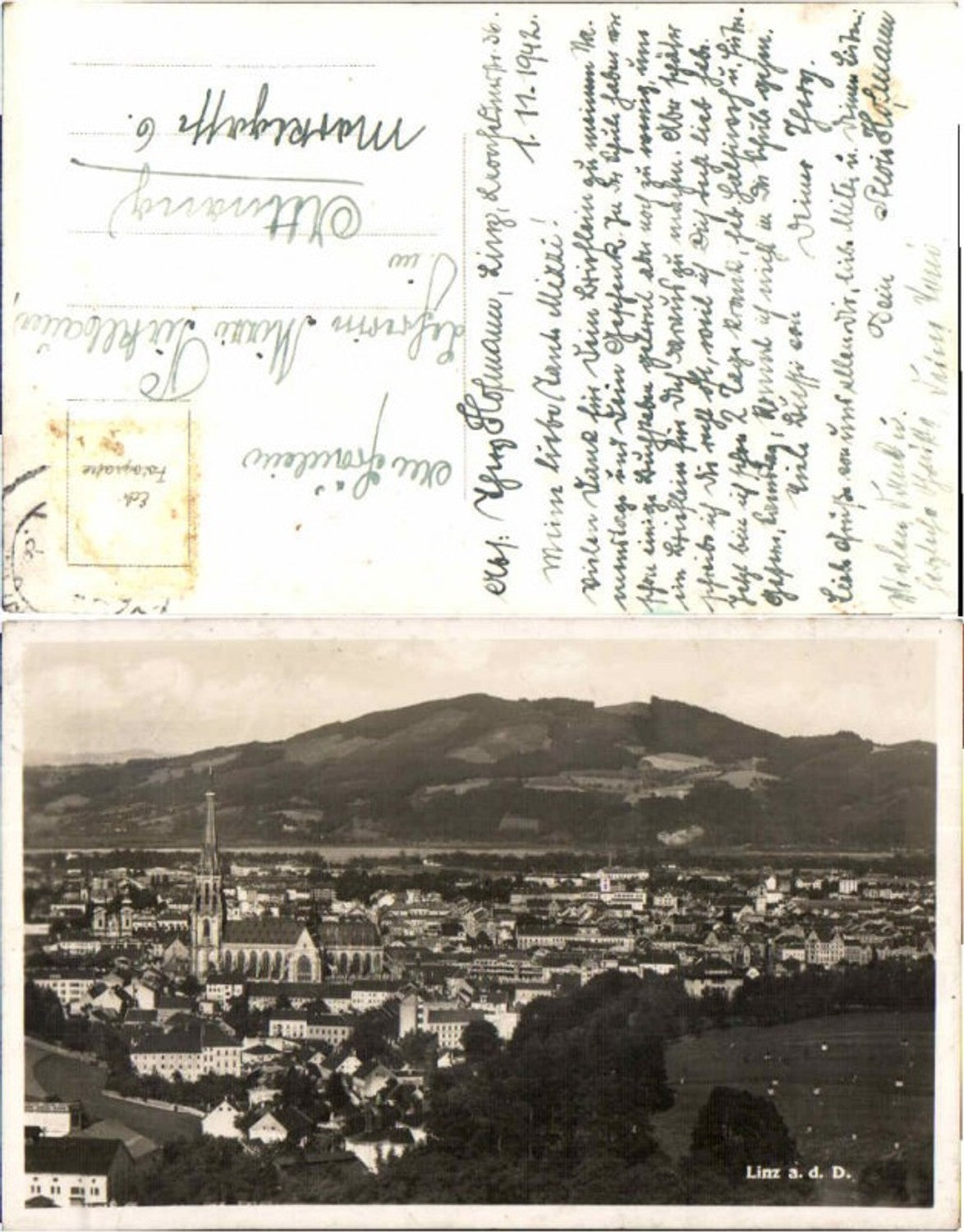 66055,Linz a.d. Donau Rare Partie am Ortsrand 1940
