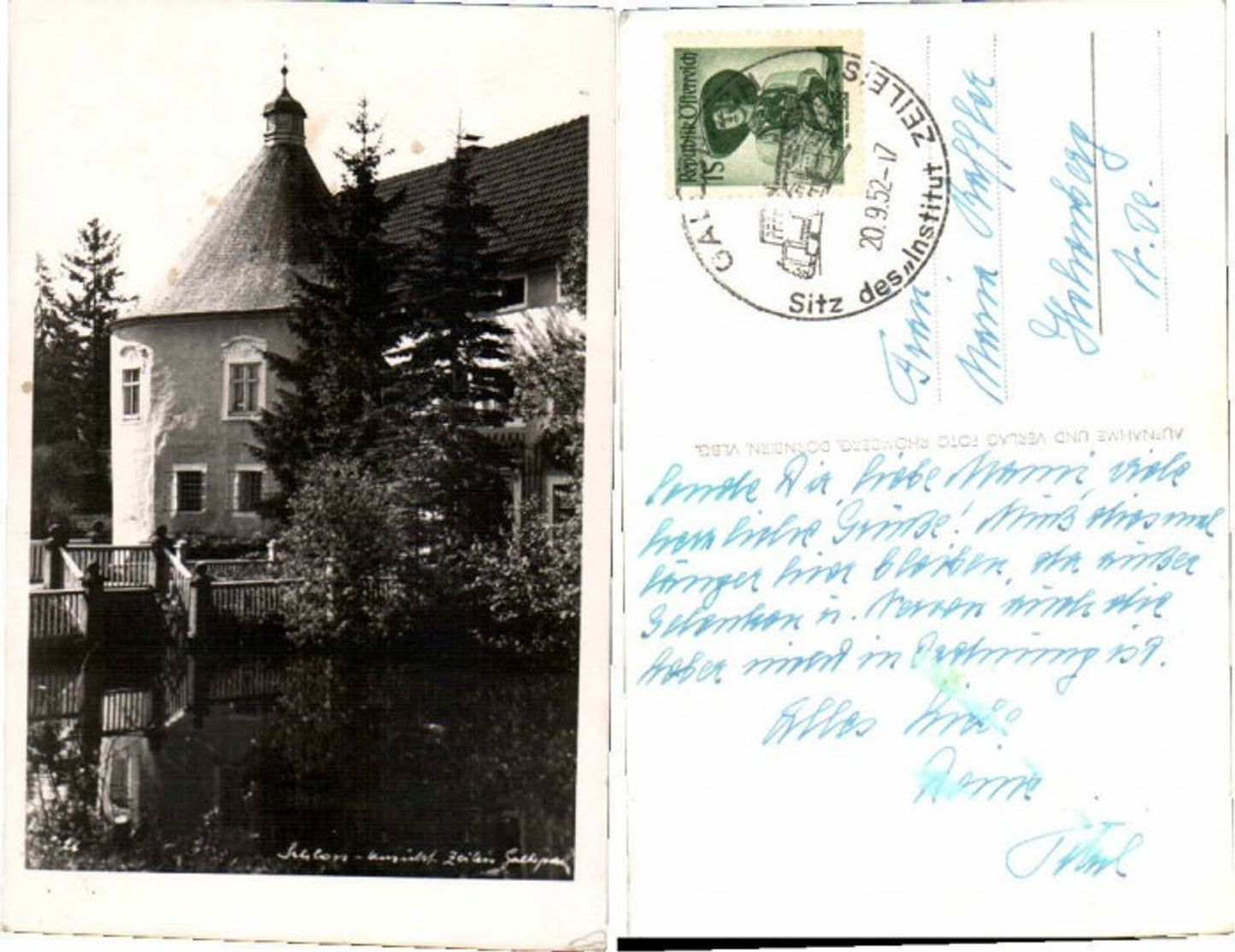 66072, photo postcard Gallspach Zeileis Institute Castle