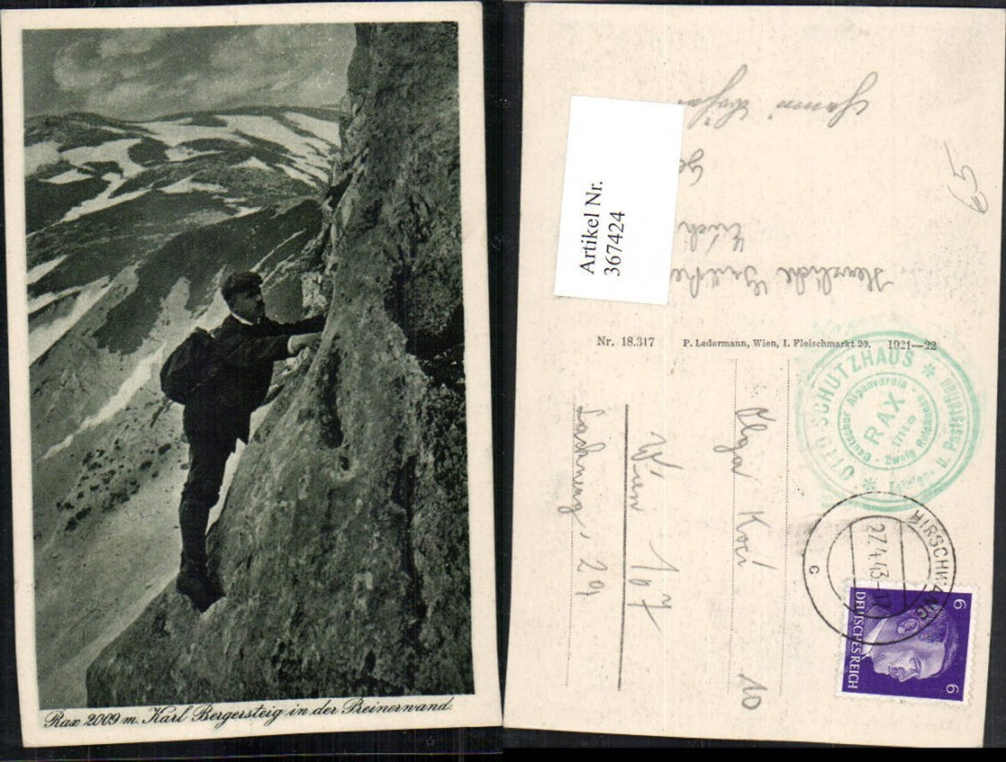 367424,Rax Karl Bergersteig in der Preinerwand b. Prein Kletterer