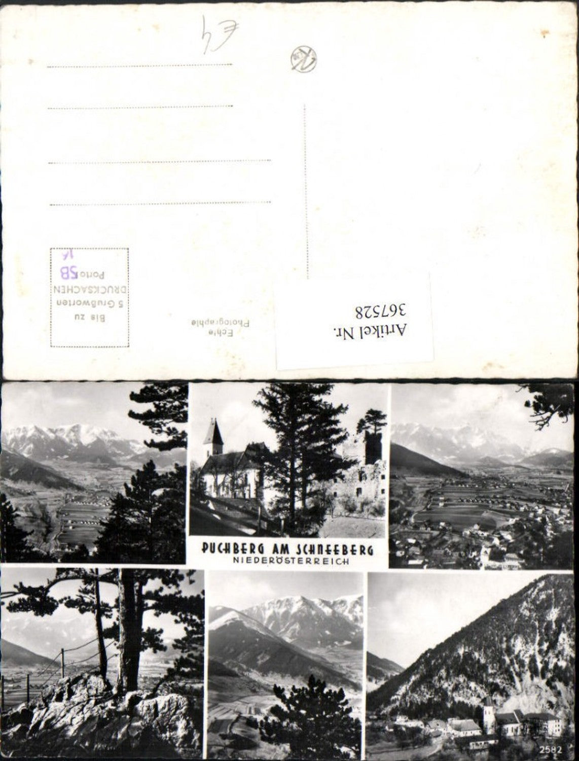 367528,Puchberg am Schneeberg Totale Kirche Mehrbildkarte
