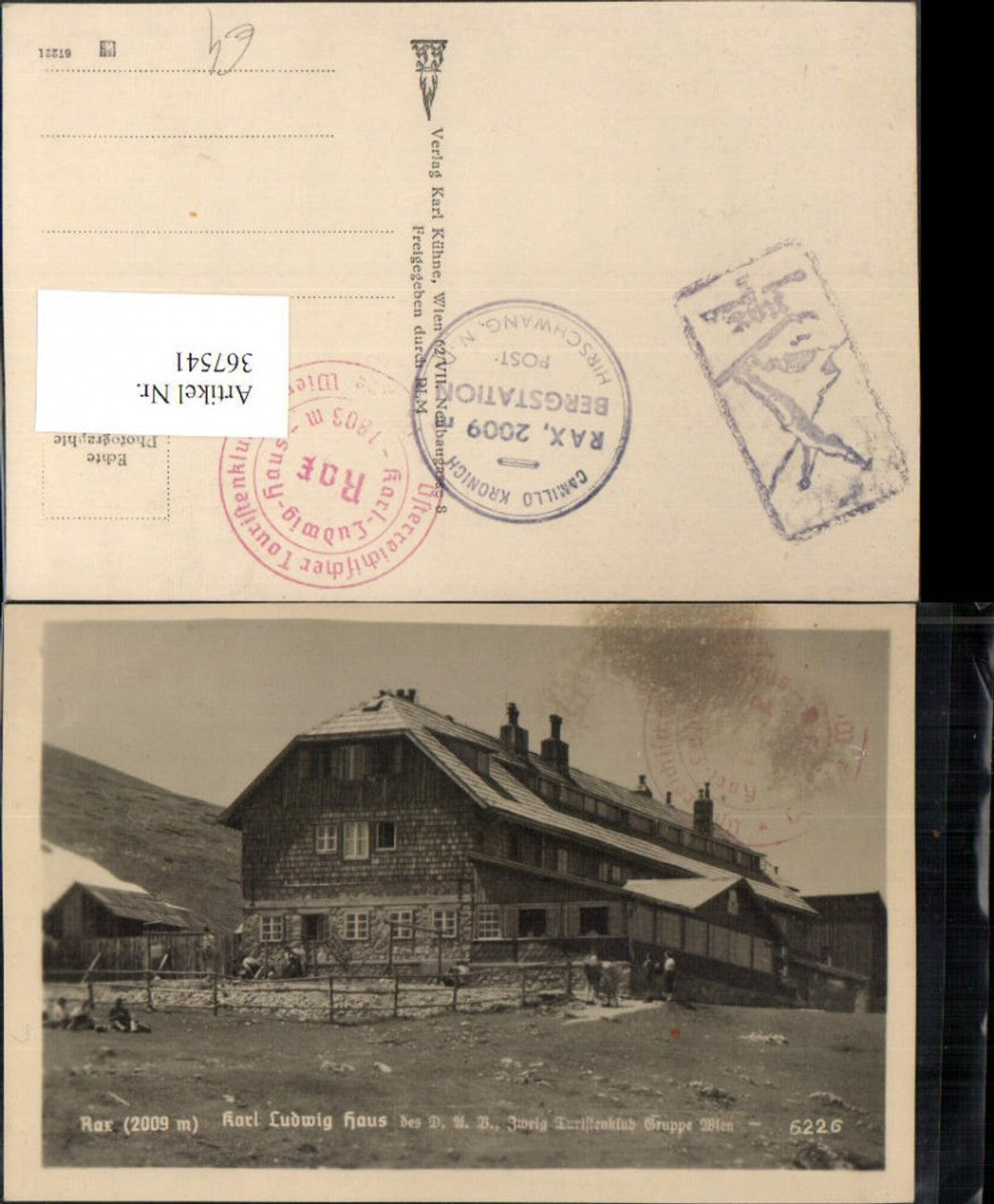367541,Rax Karl Ludwig-Haus Berghütte b. Prein