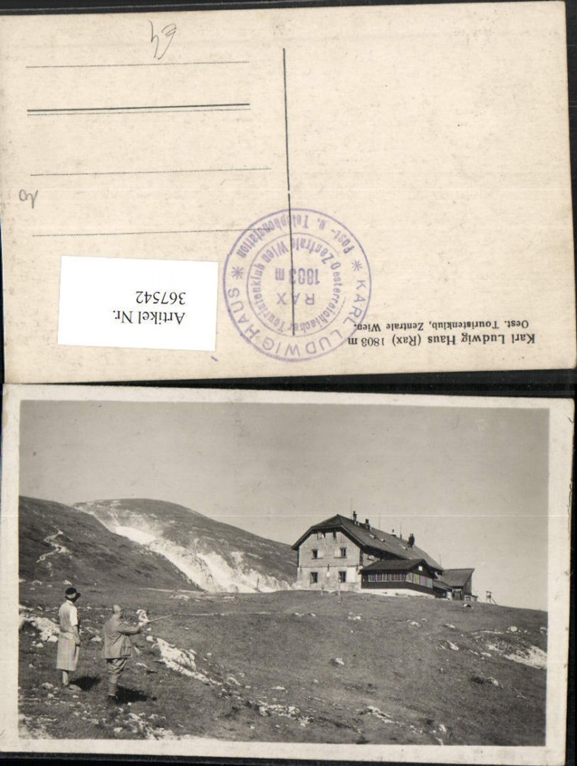 367542,Rax Karl Ludwig-Haus Berghütte b. Prein