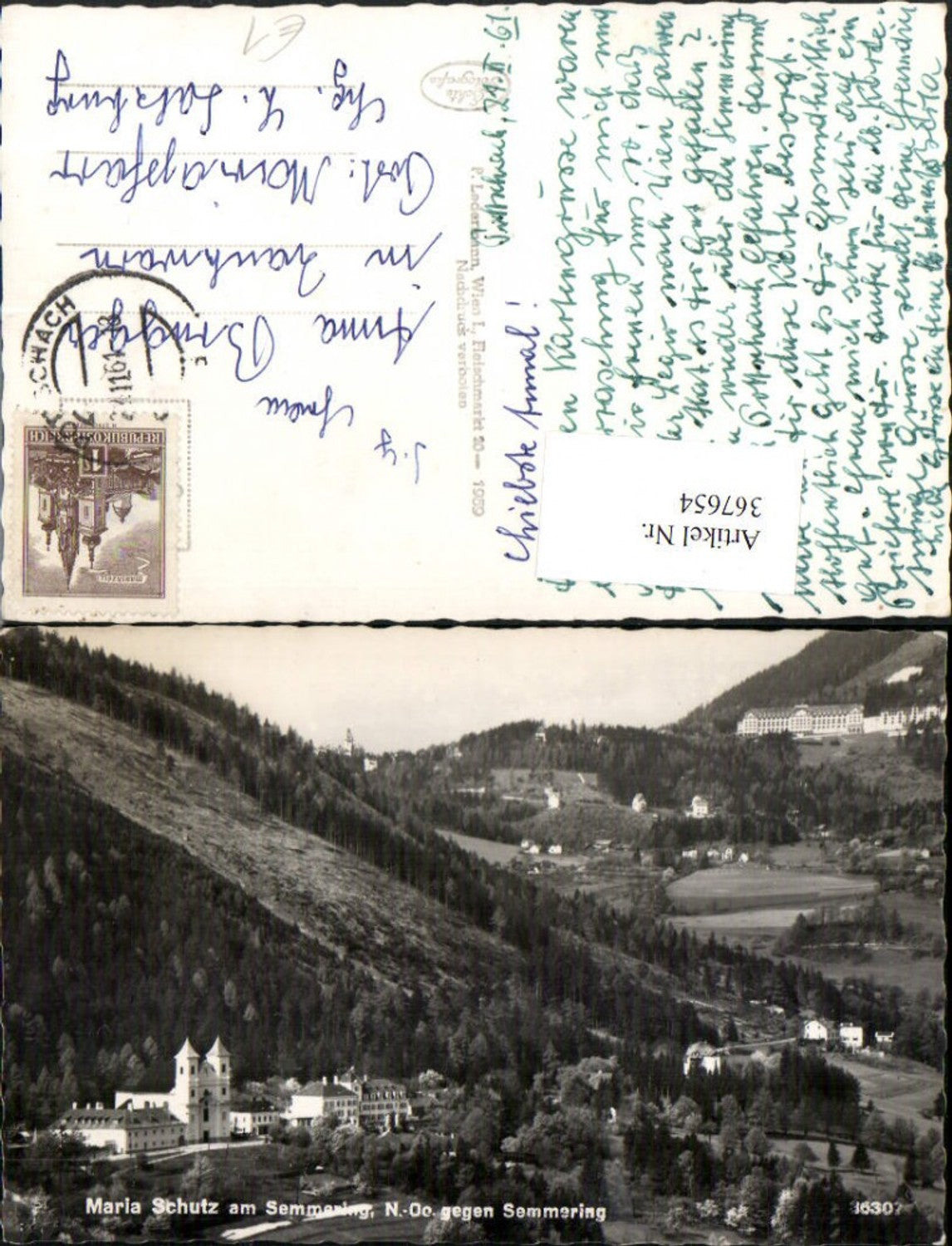 367654,Maria Schutz am Semmering Totale geg. Semmering