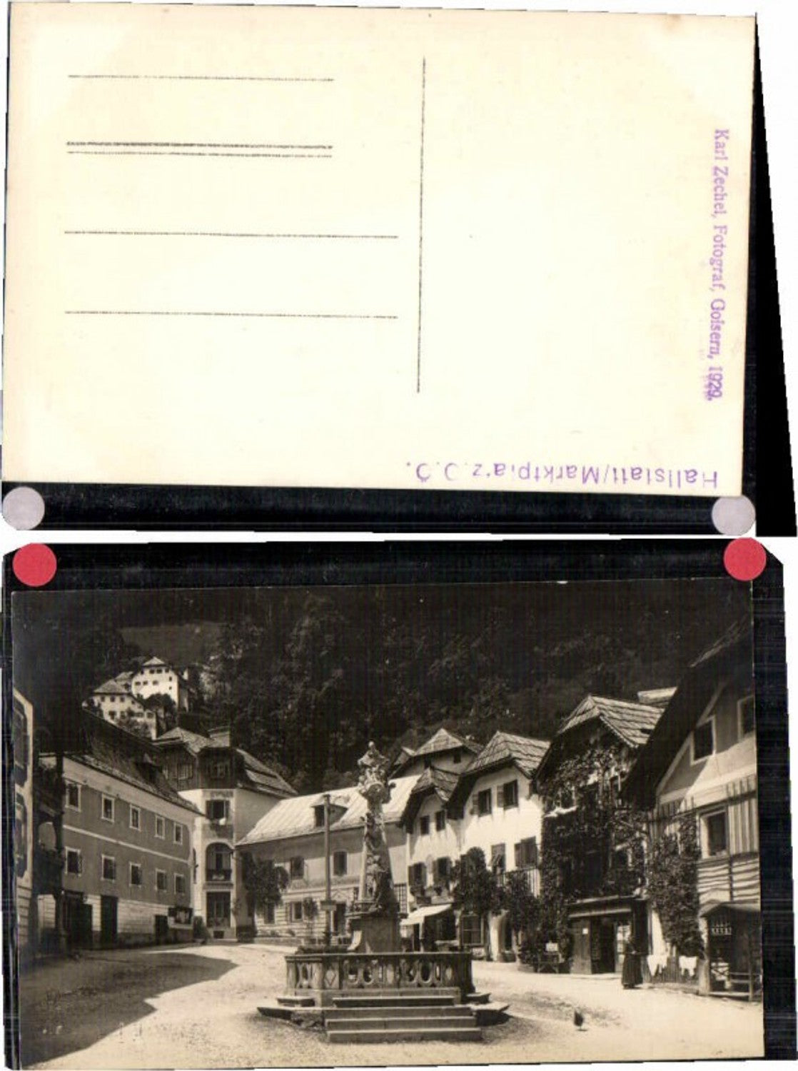66352, postcard Hallstatt 1929, photographer Zechel