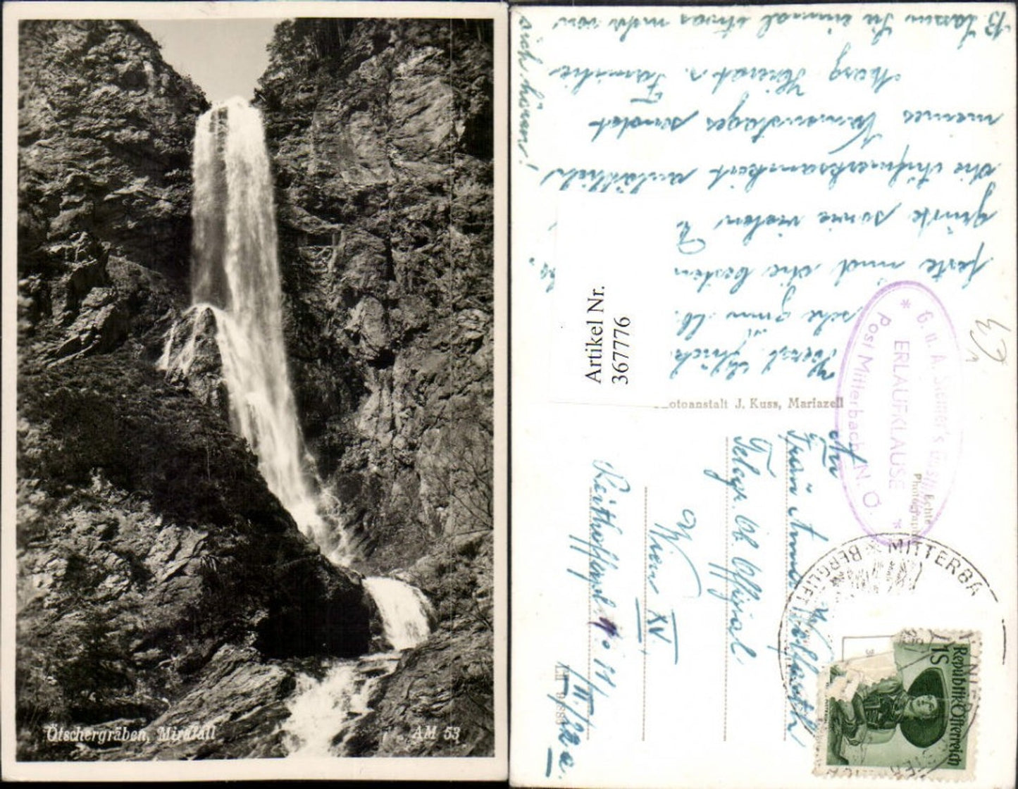 367776,Ötschergräben b. Mitterbach Mirafall Wasserfall