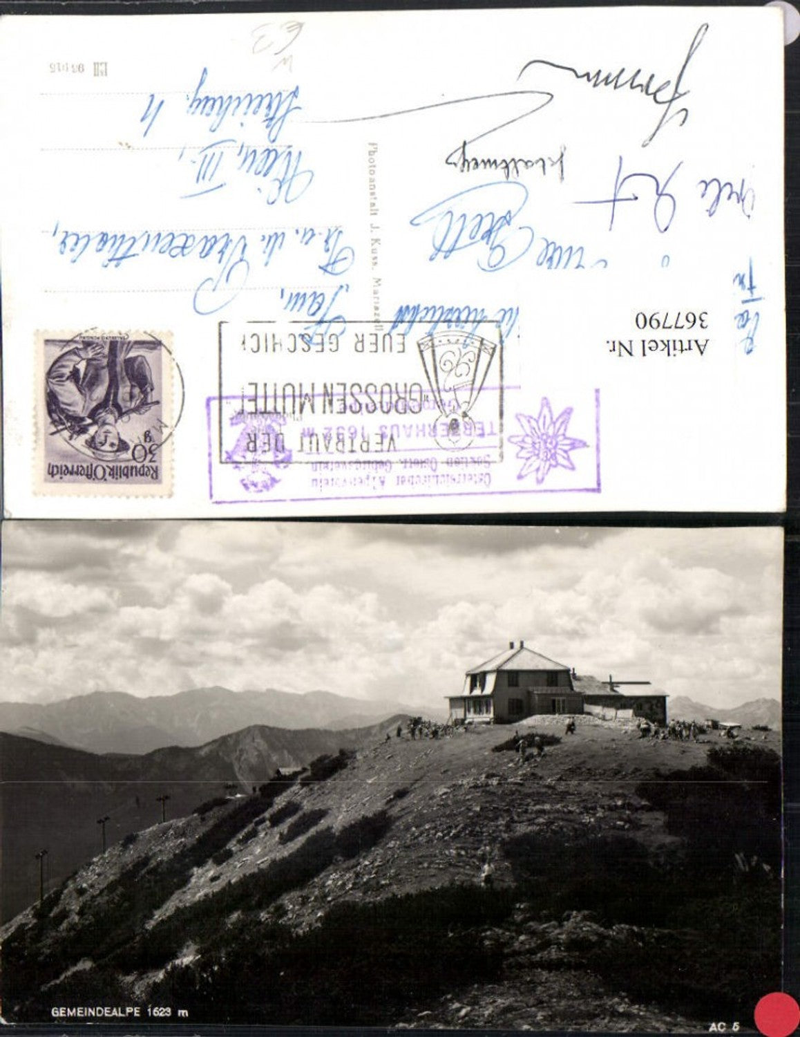 367790,Gemeindealpe b. Mitterbach Terzerhaus Berghütte Bergkulisse