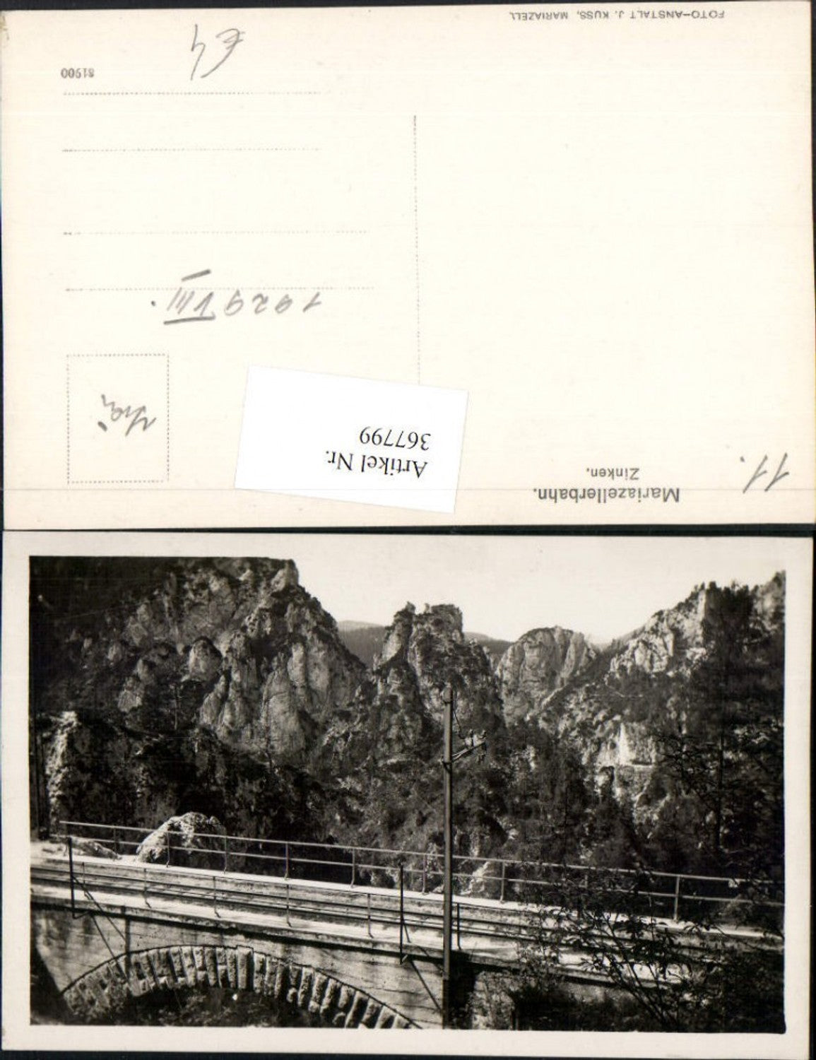 367799,Mariazellerbahn Zinken b. Annaberg Viadukt Brücke