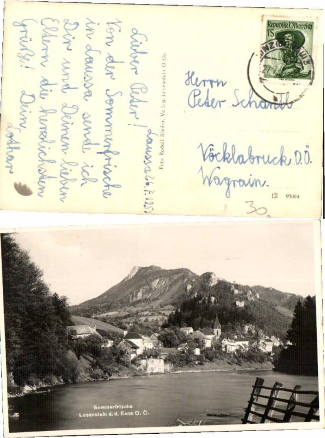 66507,Sommerfrische Losenstein a.d. Enns Flusspartie