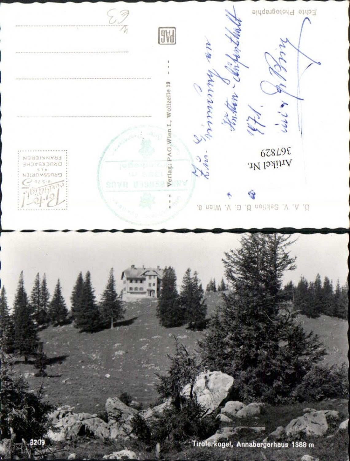 367829,Tirolerkogel b. Türnitz Annabergerhaus Berghütte