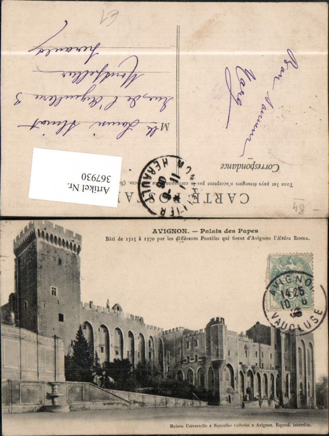 367930,Provence-Alpes-Cote-Azur Vaucluse Avignon Palais des Papes Turm