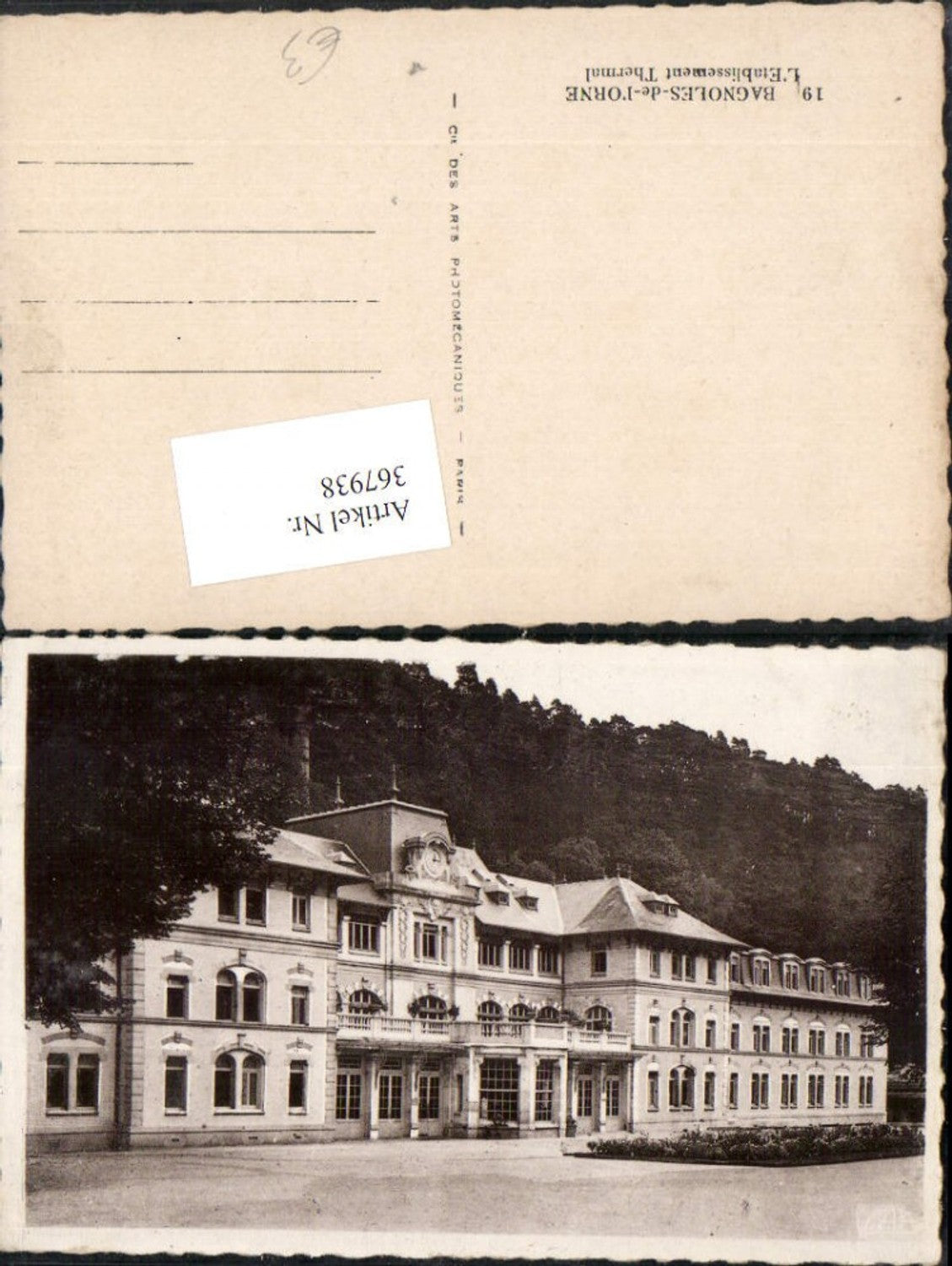 367938,Bassen-Normandie Orne Bagnoles-de-l'Orne L'Etablissement Thermal