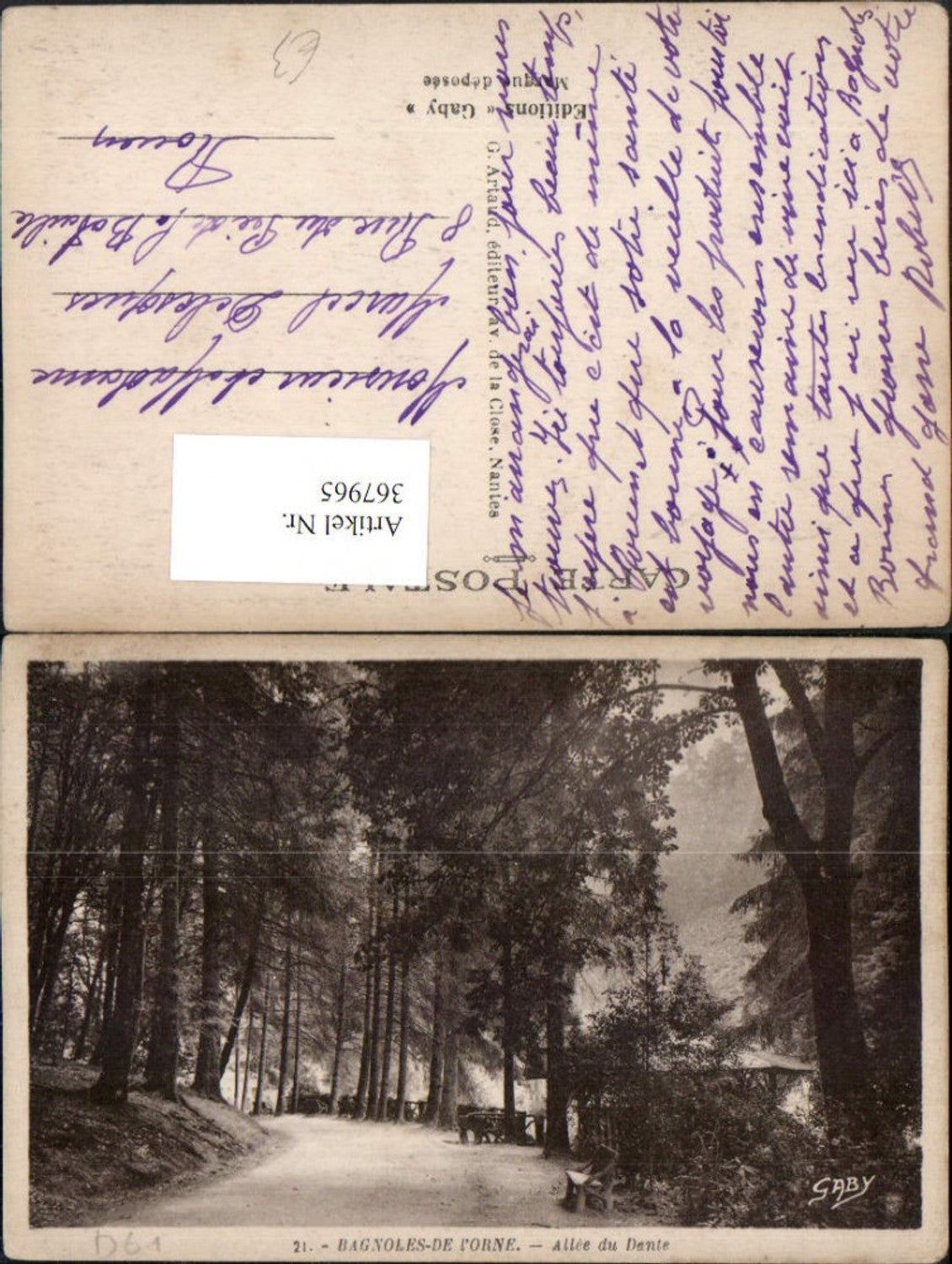 367965,Bassen-Normandie Orne Bagnoles-de-l'Orne Allee du Dante Straße