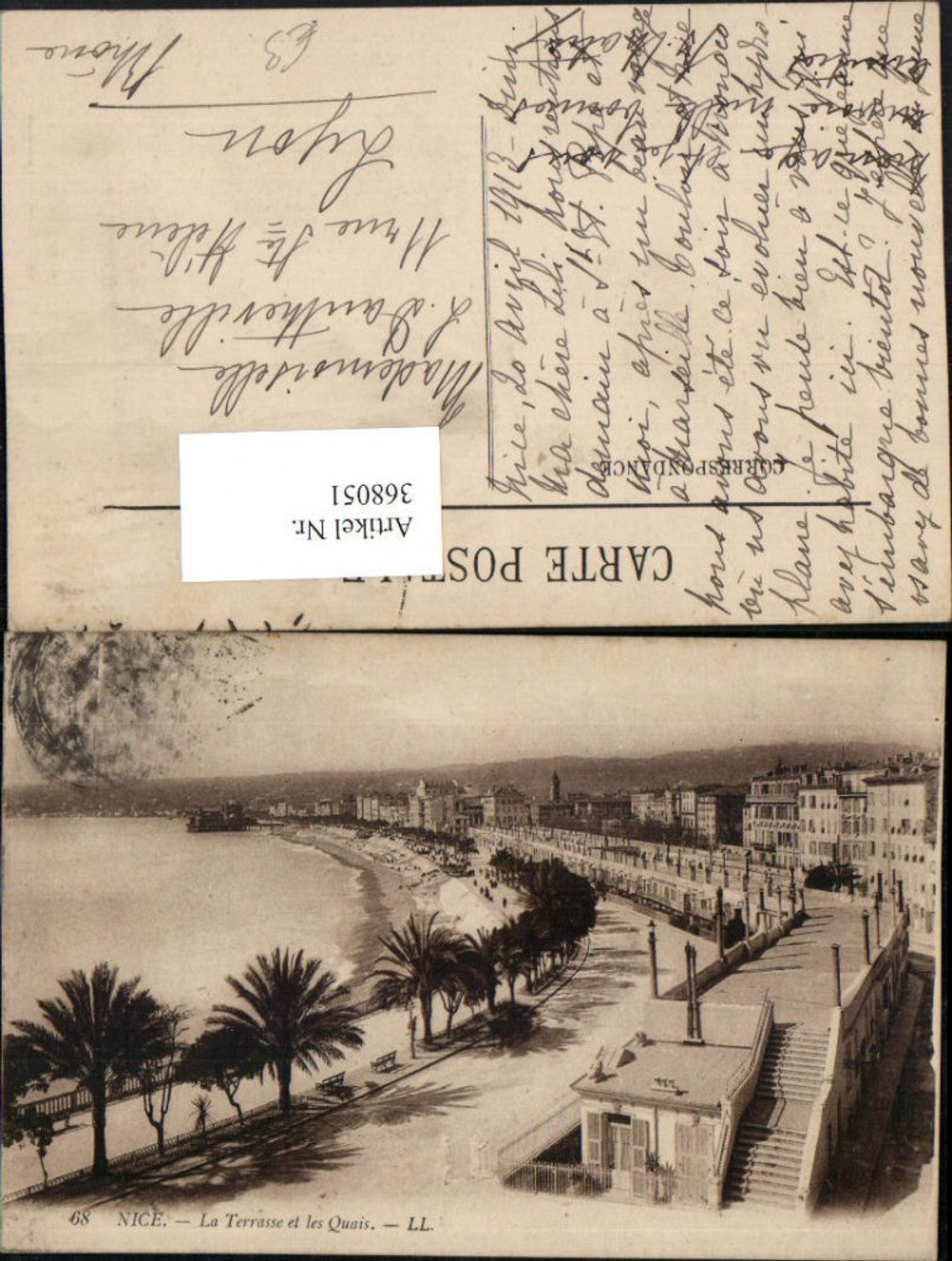 368051,Provence-Alpes-Cote-Azur Alpes-Maritimes Nice Nizza La Terrasse et les Quais Promenade
