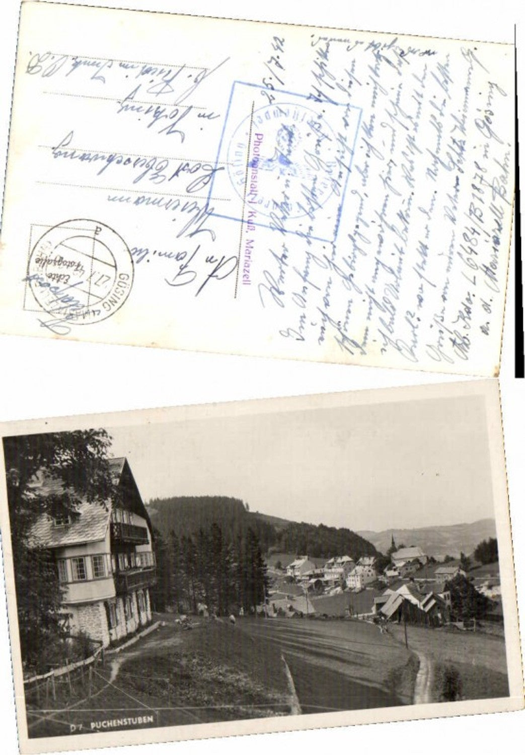 66933,Puchenstuben Partie am Haus Pension Feldpost
