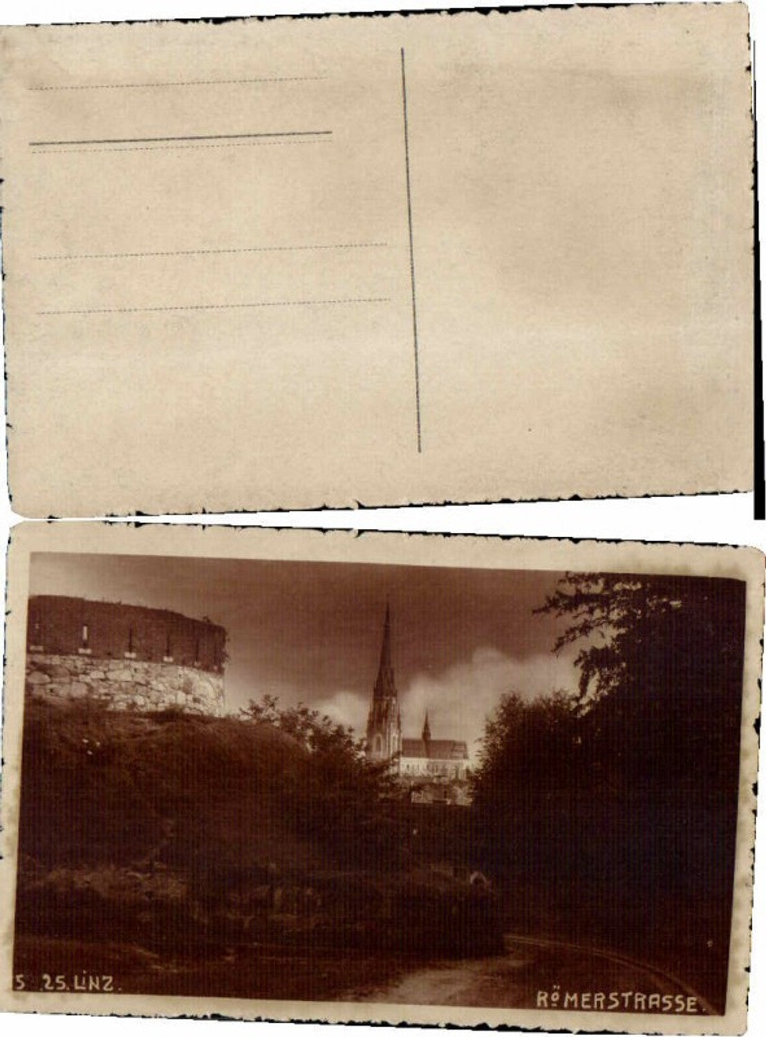 67036,Photo postcard Linz on the Danube Römerstrasse Freinberg 1920