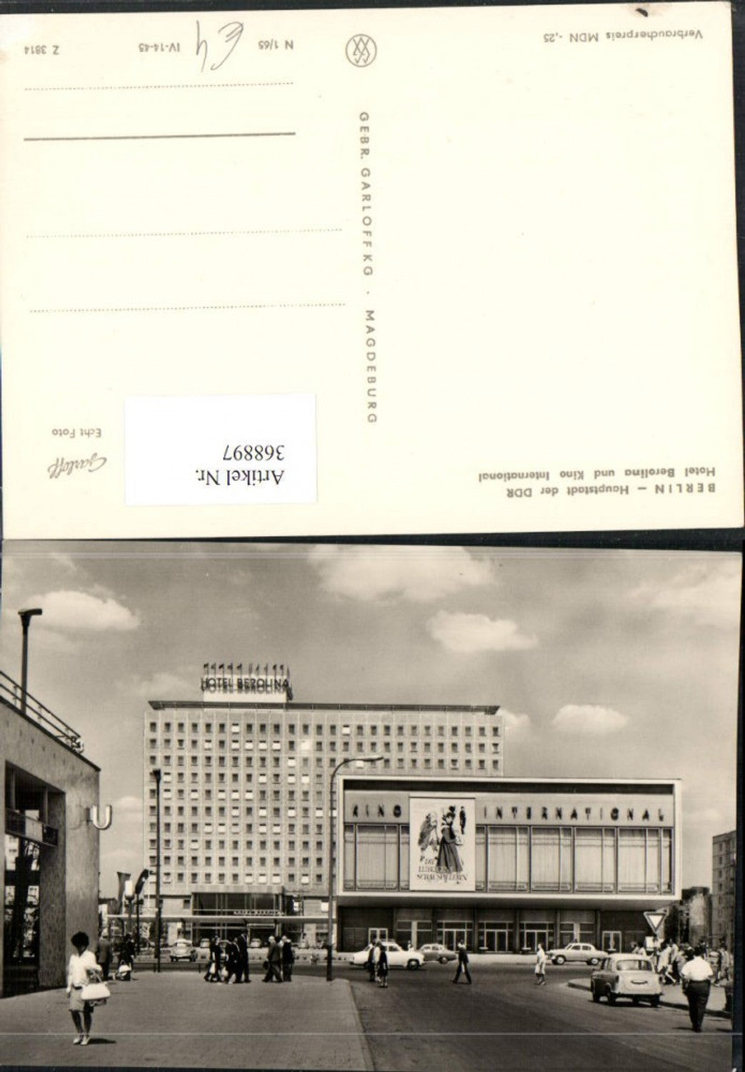 368897,Berlin Hotel Berolina u. Kino International Straßenansicht