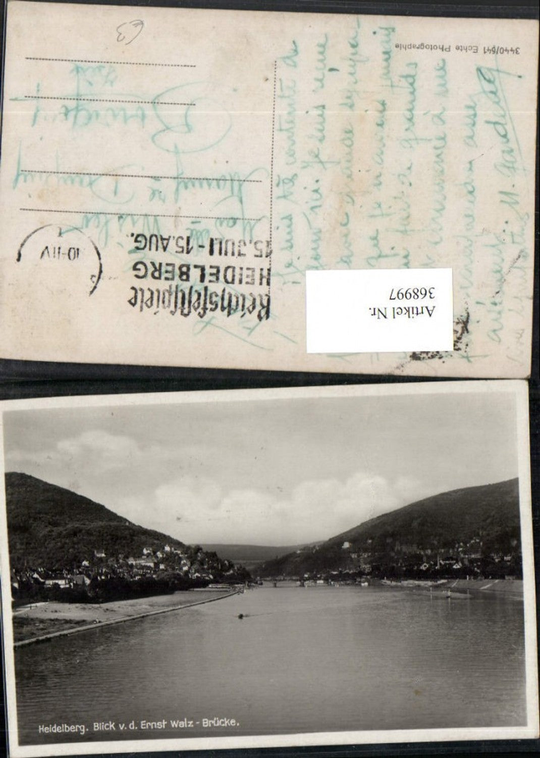 368997,Heidelberg Teilansicht Blick von d. Ernst Walz-Brücke