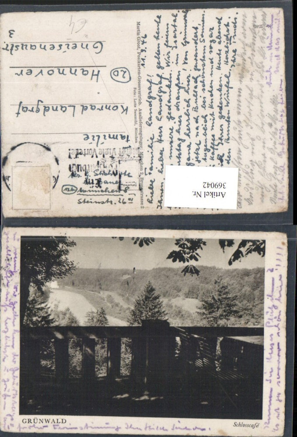 369042, Grünwald near Munich, Schlosscafe (Castle Cafe) with View