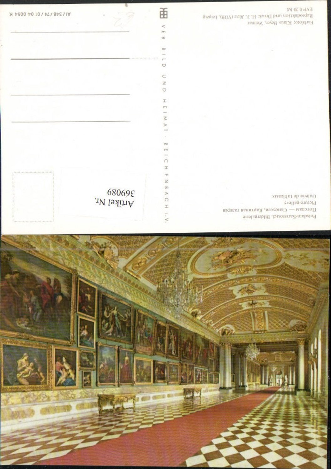 369089, Potsdam Sanssouci Palace Picture Gallery pub VEB