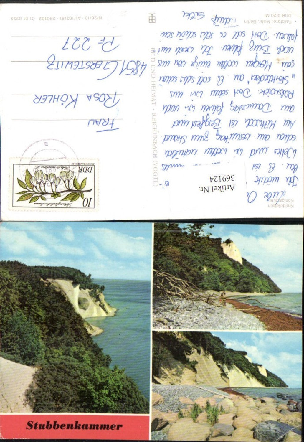 369124,Sassnitz Stubbenkammer Kriedefelsen Königsstuhl Küste Mehrbildkarte