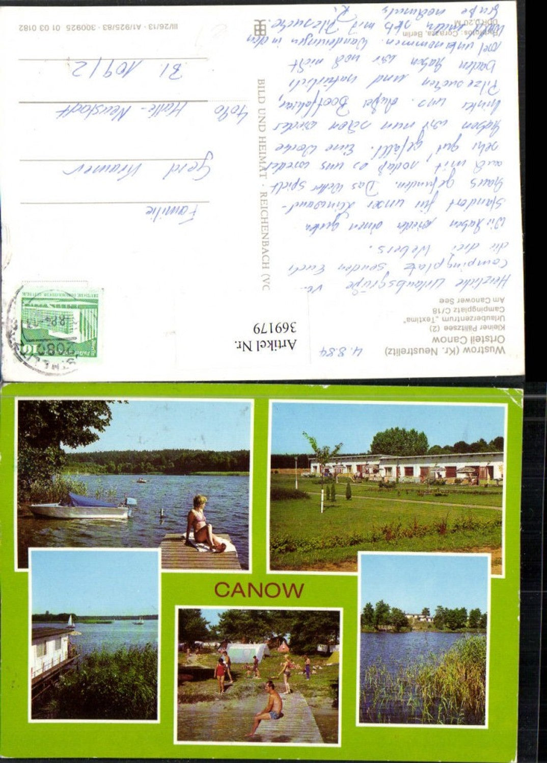 369179,Wustrow Canow Pälitzsee See Camping Mehrbildkarte