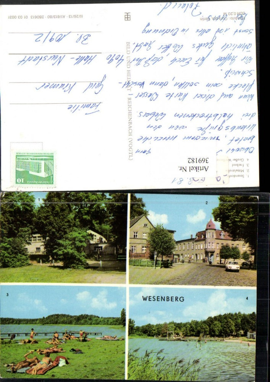 369182,Wesenberg Strandcafe Freibad Großer Weißersee Mehrbildkarte