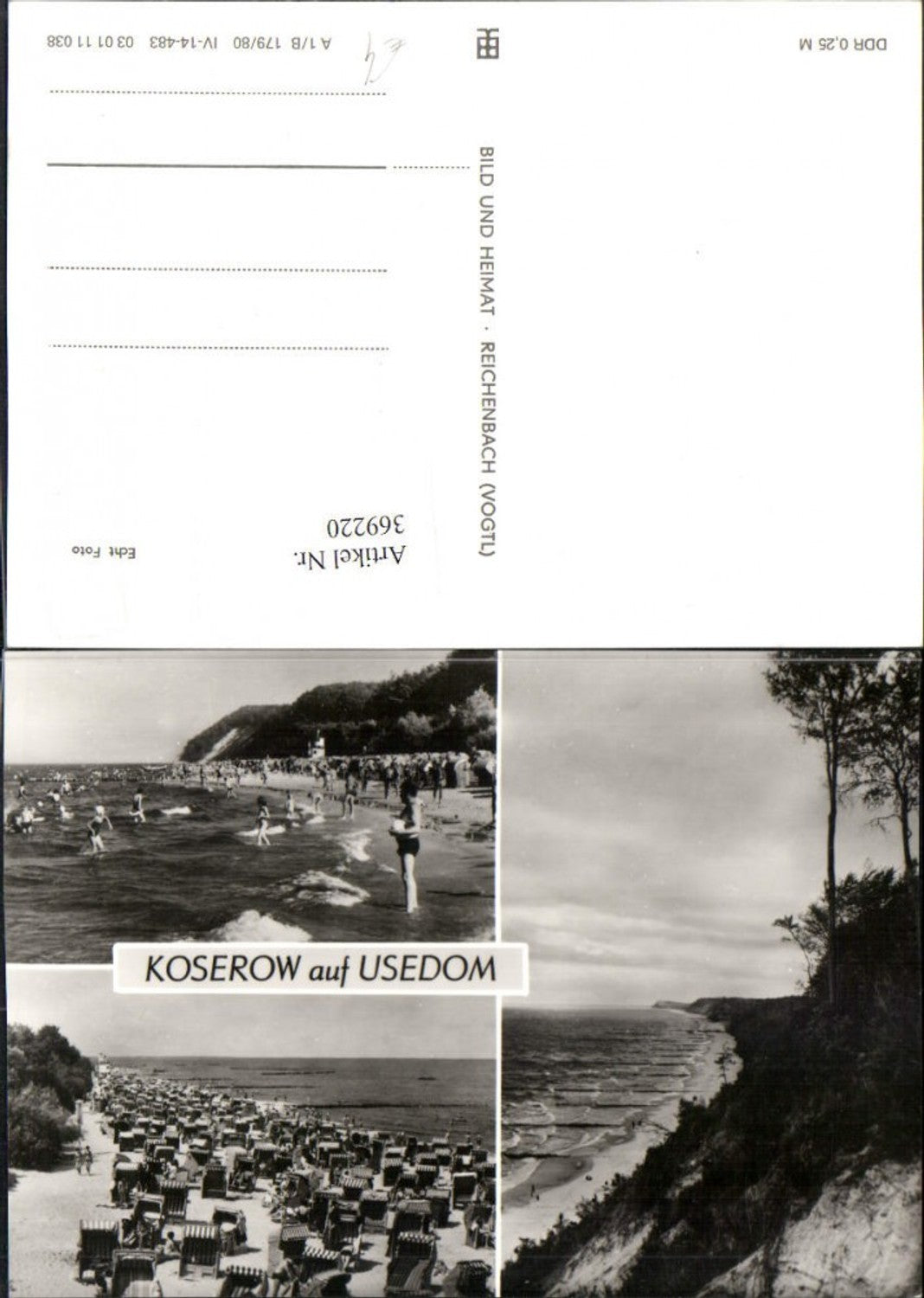 369220,Koserow auf Usedom Strand Strandleben Mehrbildkarte