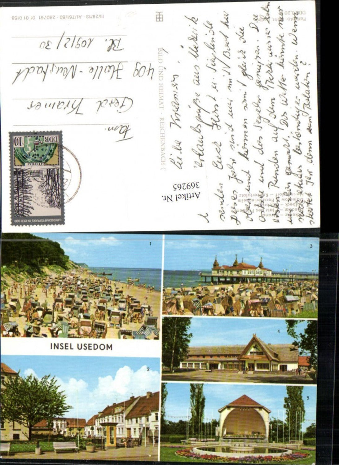 369265,Insel Usedom Ückeritz Strand Strandleben Ahlbeck Seebrücke Mehrbildkarte