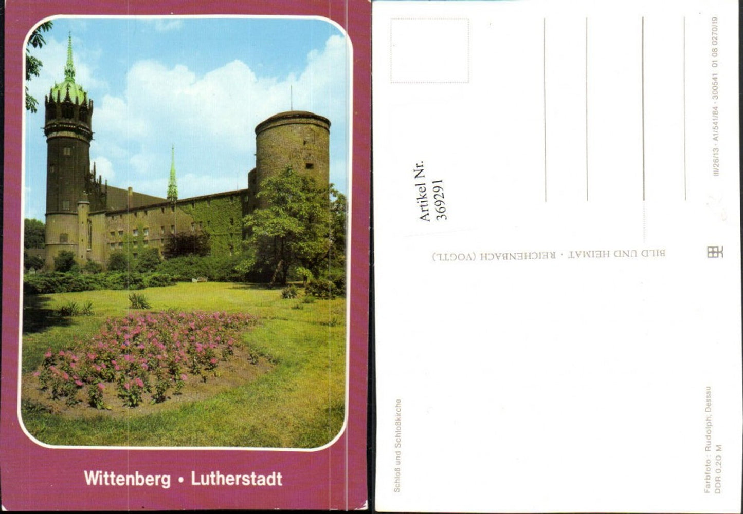 369291,Wittenberg Schloss m. Schlosskirche Türme