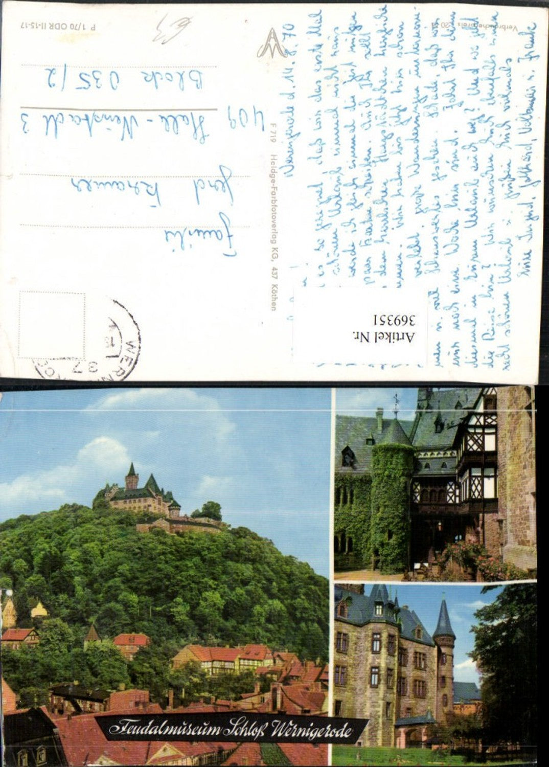369351,Feudalmuseum Schloss Wernigerode Mehrbildkarte