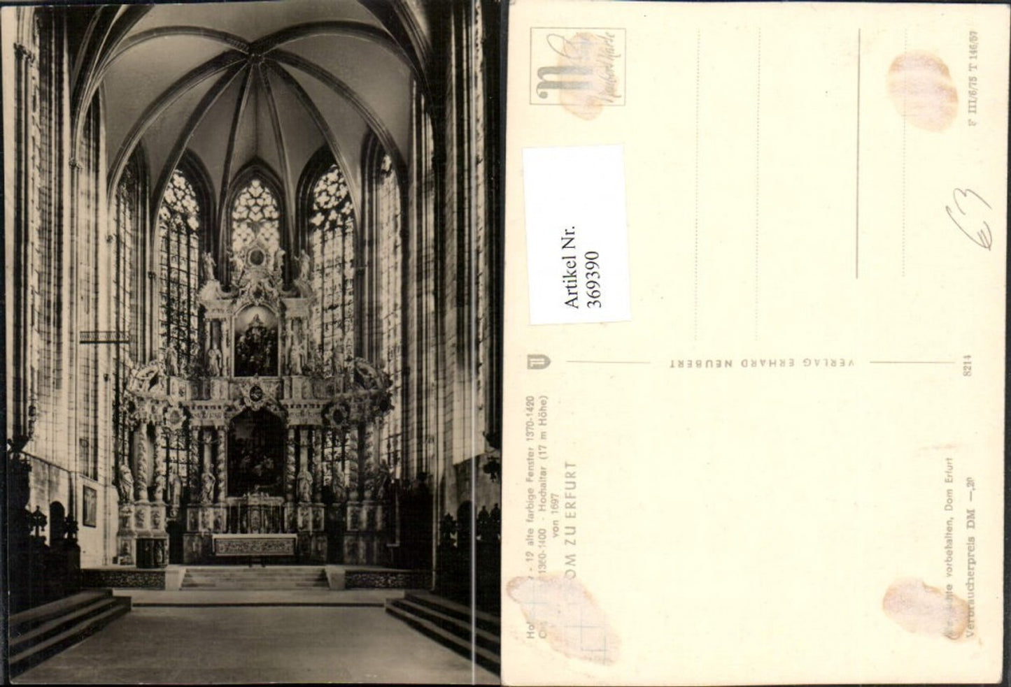 369390, Erfurt Cathedral Church Interior view