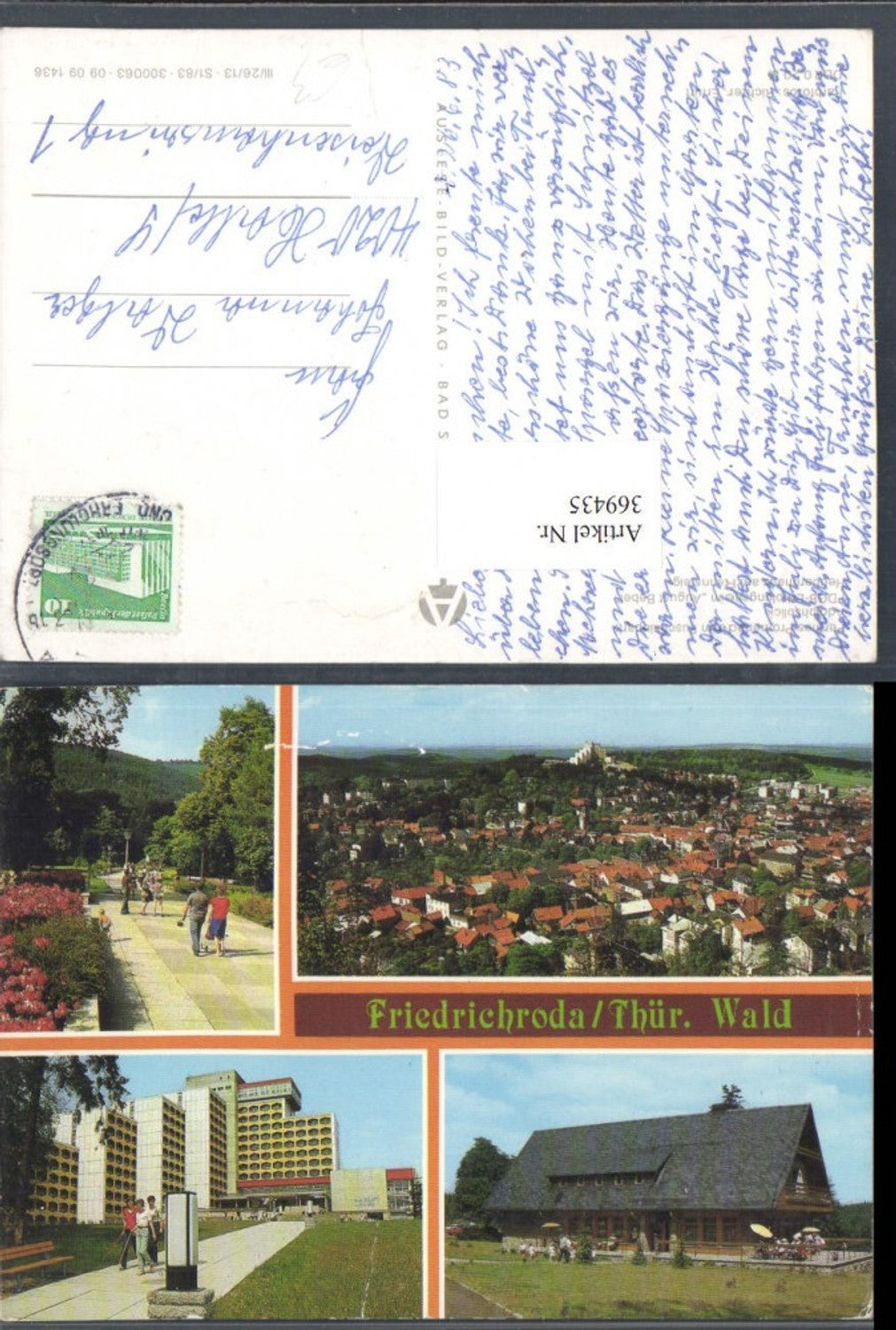 369435,Friedrichroda Totale Promenade Erholungsheim Heuberghaus Mehrbildkarte