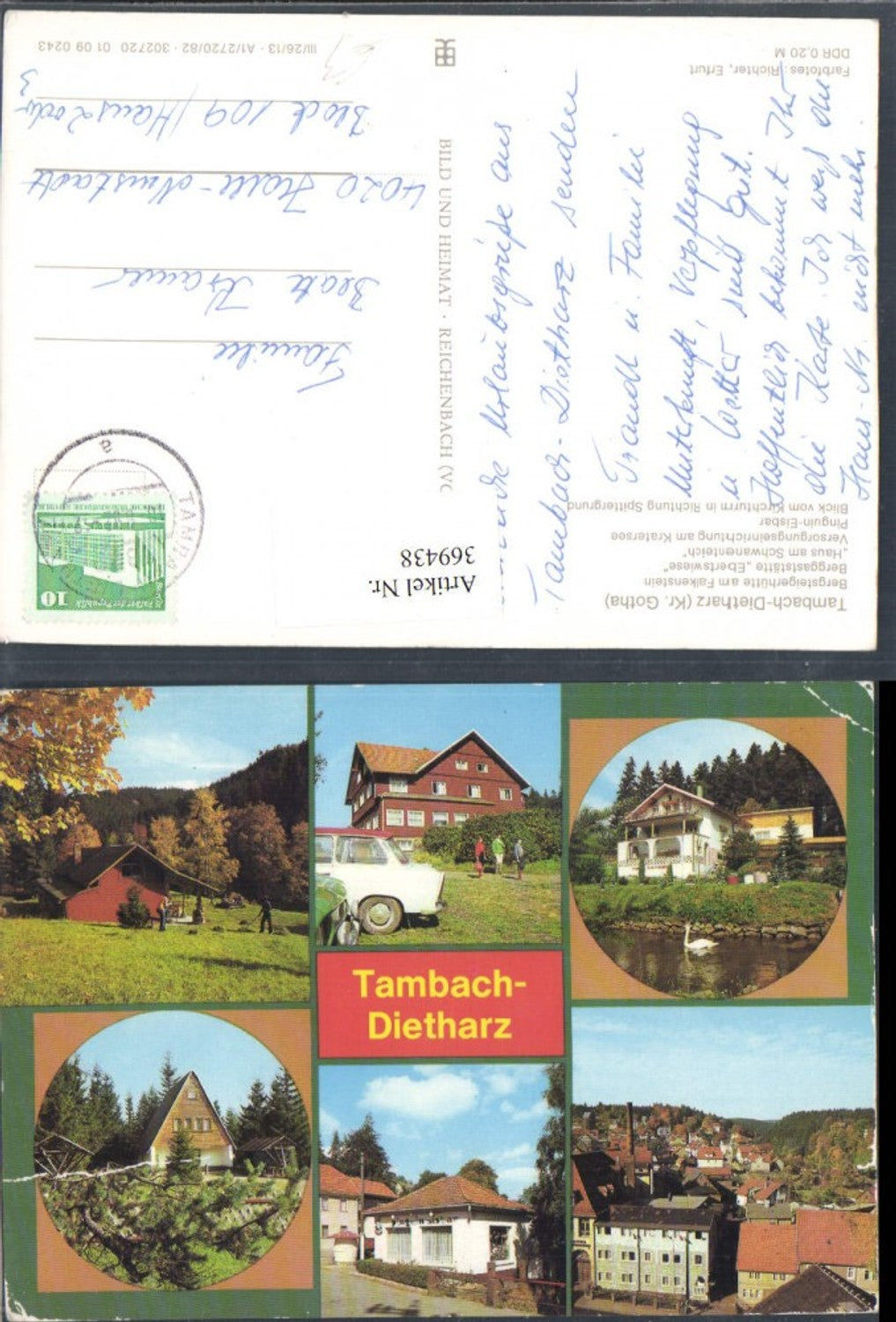 369438,Tambach-Dietharz Teilansicht Berggaststätte Ebertswiese Pinguin-Eisbar Mehrbildkarte