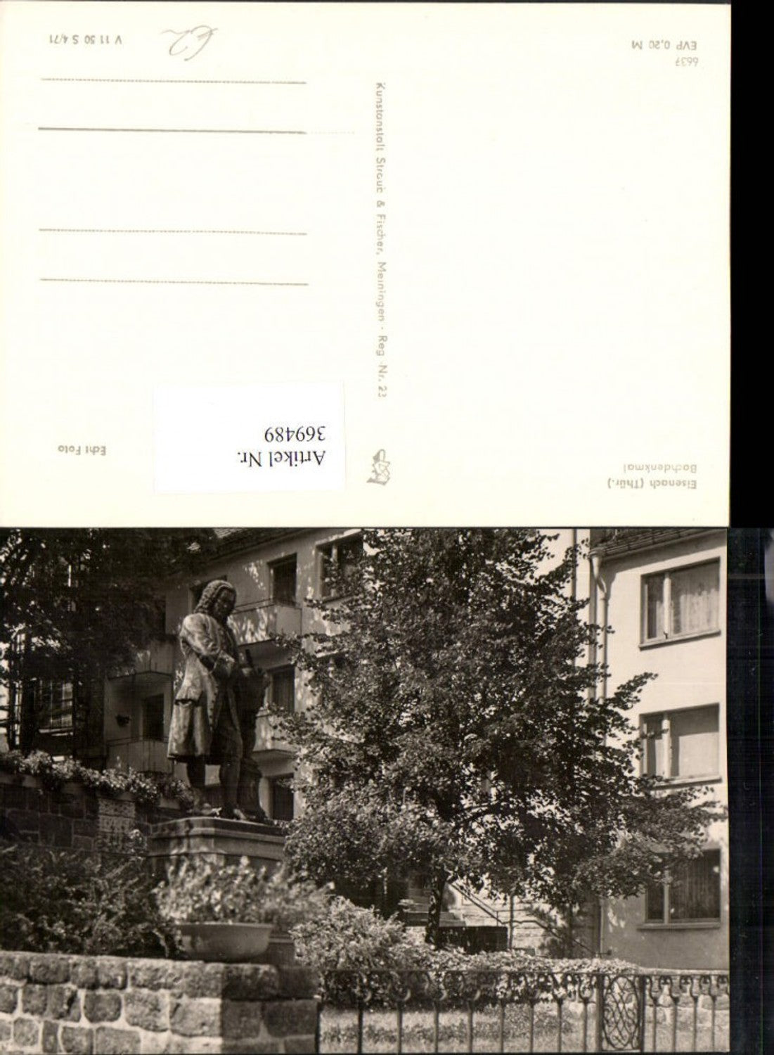 369489, Eisenach Bach Monument Statue