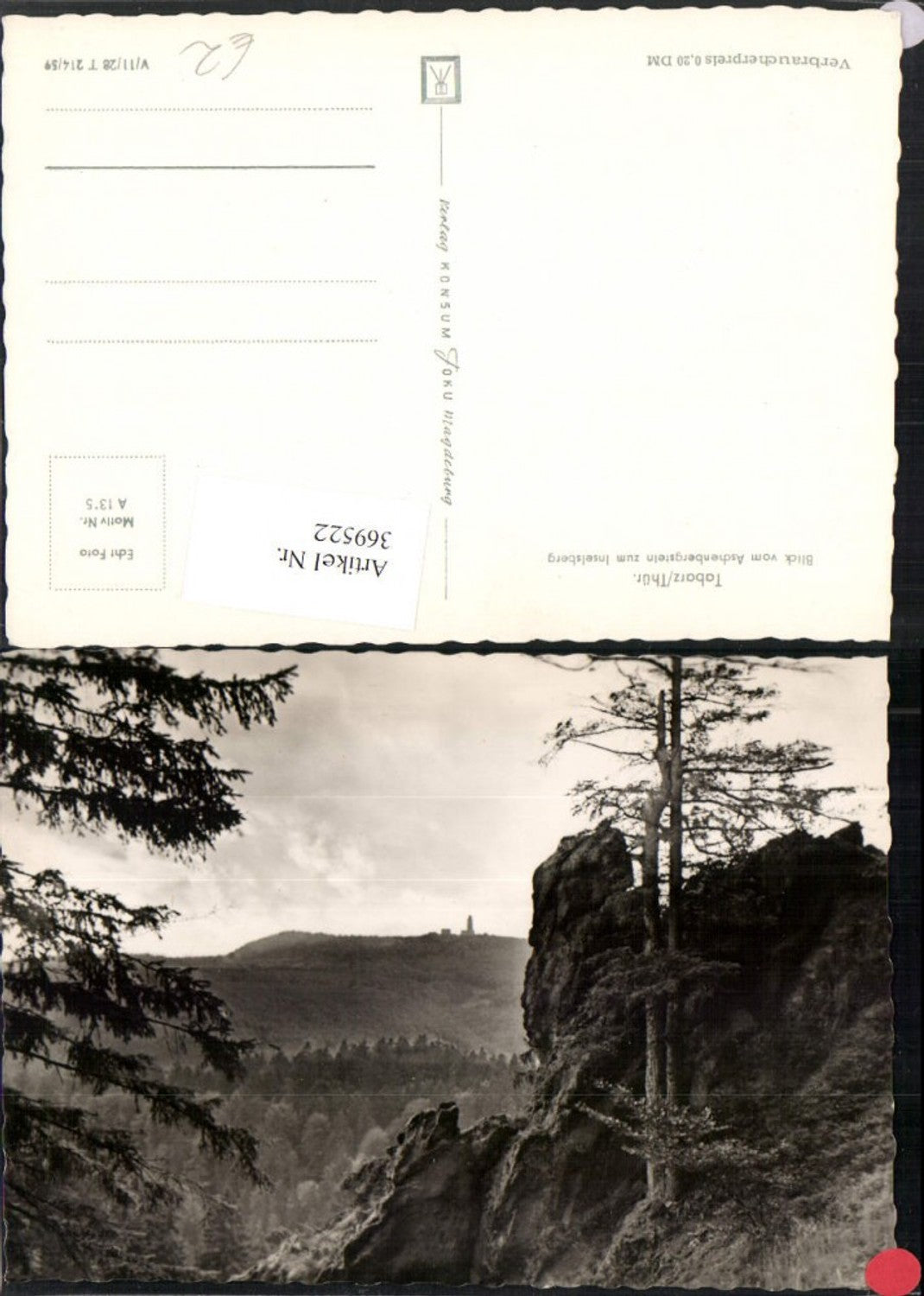 369522,Tabarz Blick vom Aschenbergstein zum Inselsberg