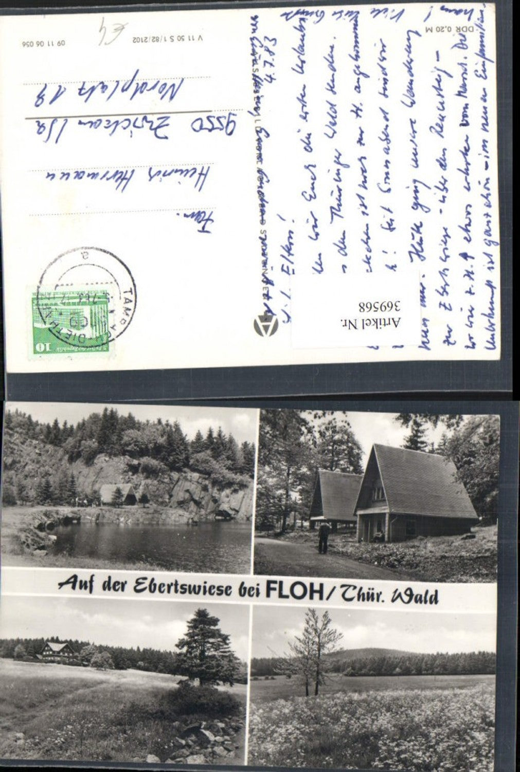 369568, Auf der Ebertswiese near Floh Landscapes multi-view postcard