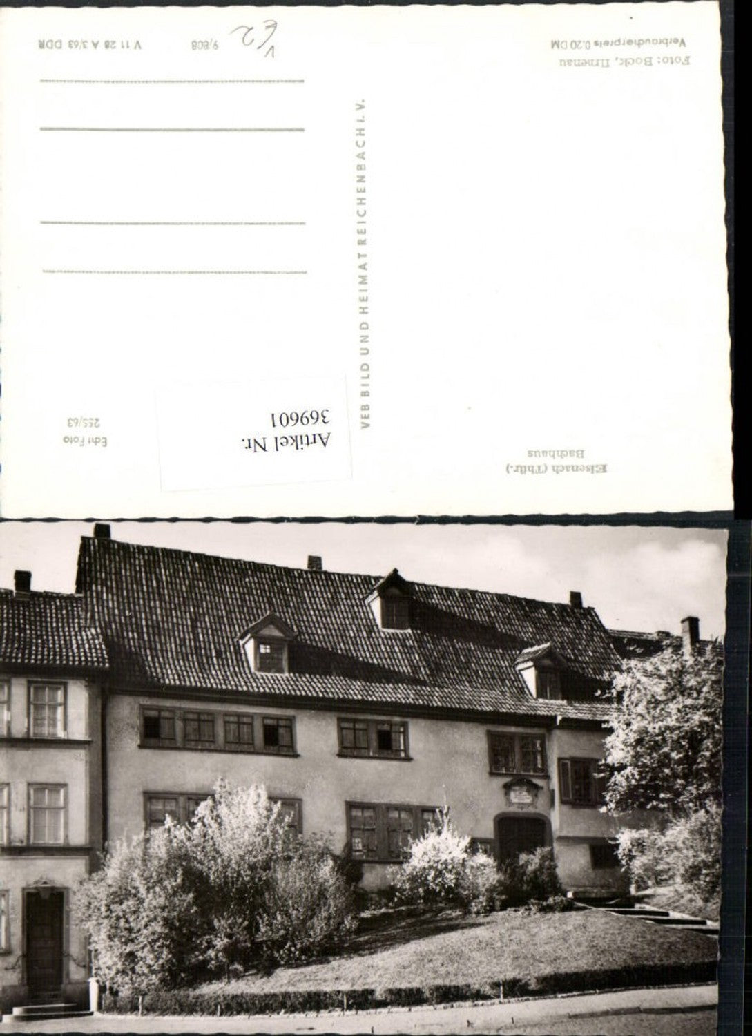 369601, Eisenach Bachhaus House pub VEB